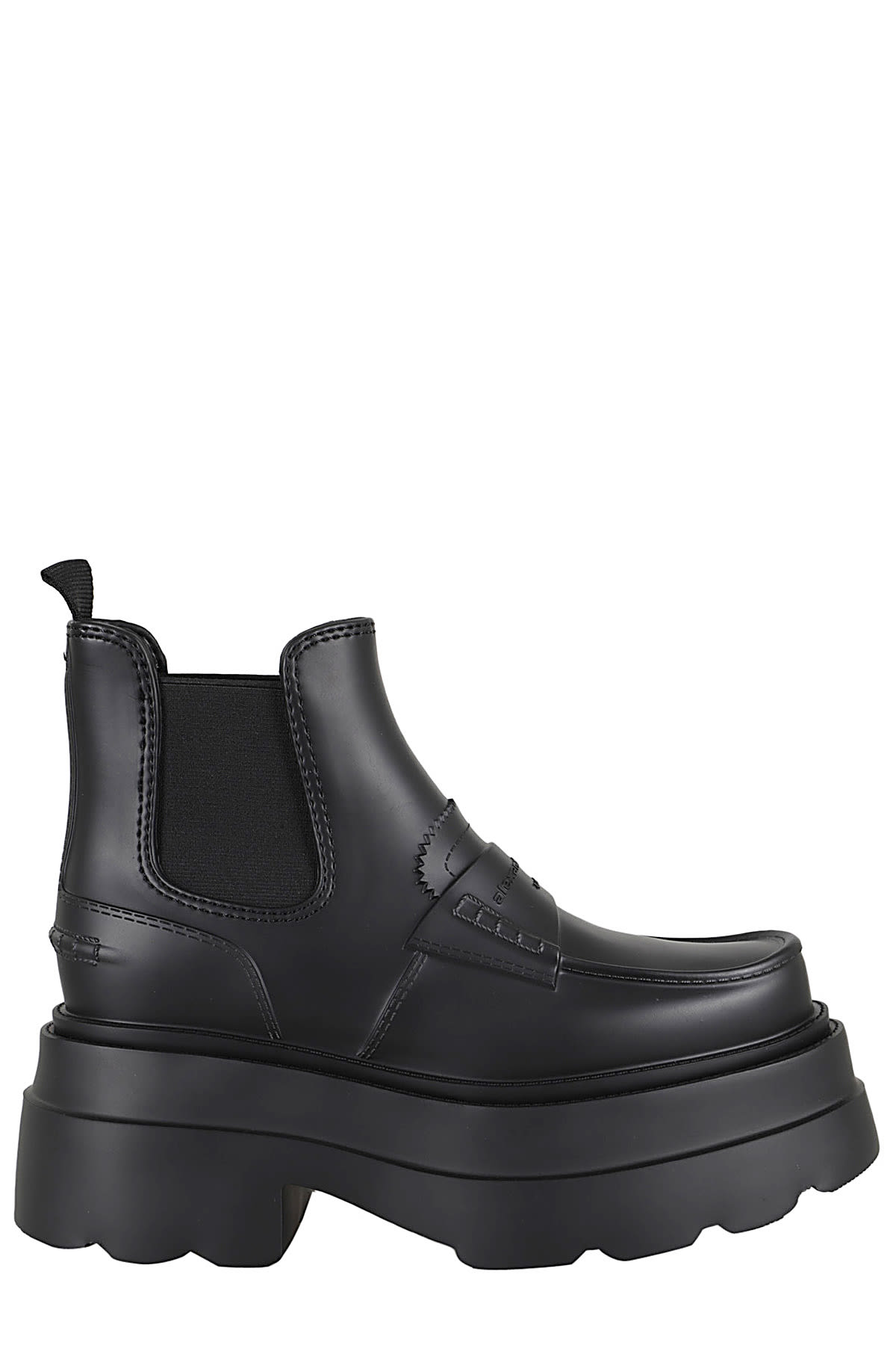 Shop Alexander Wang Carter Ankle Platform Rain Boot In Black