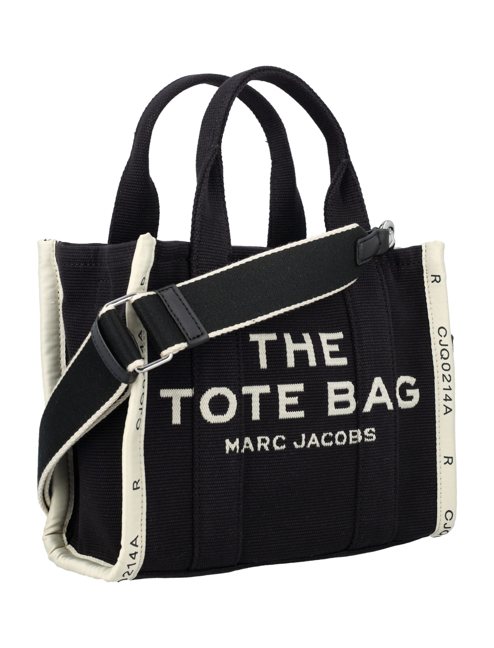 Shop Marc Jacobs The Jacquard Mini Tote Bag In Black