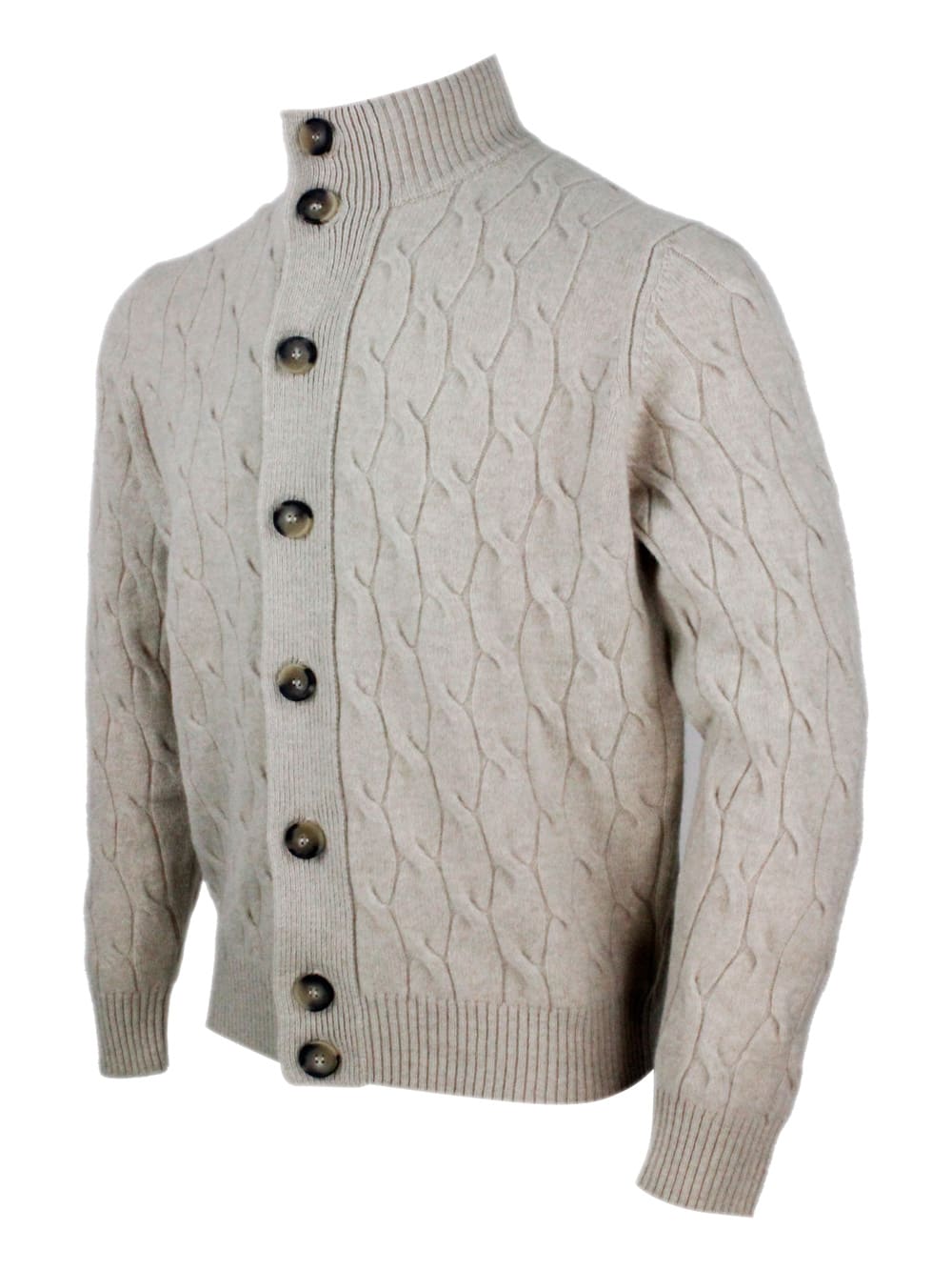 Filippo De Laurentiis Trecce Buttoned Cardigan In White