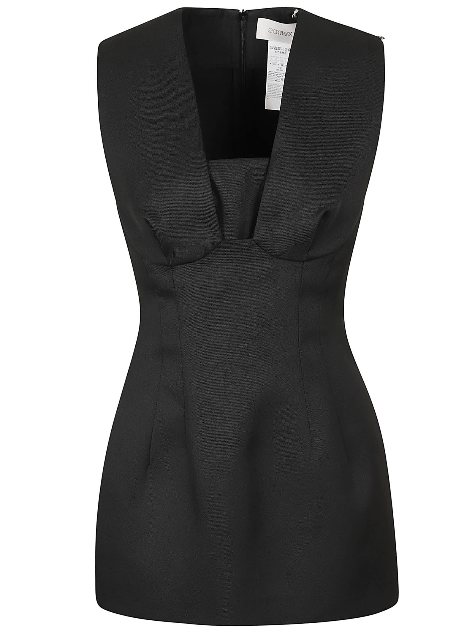 Shop Sportmax Ghisa Top-canottiera In Tes. In Nero