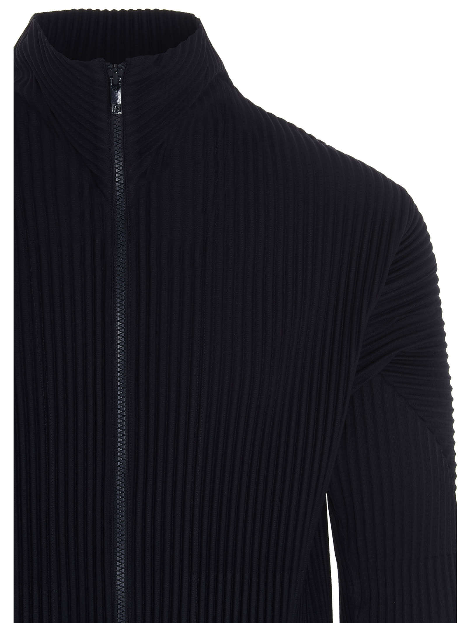 Issey Miyake Homme Plisse'  Men Pleated Zipped Shirt