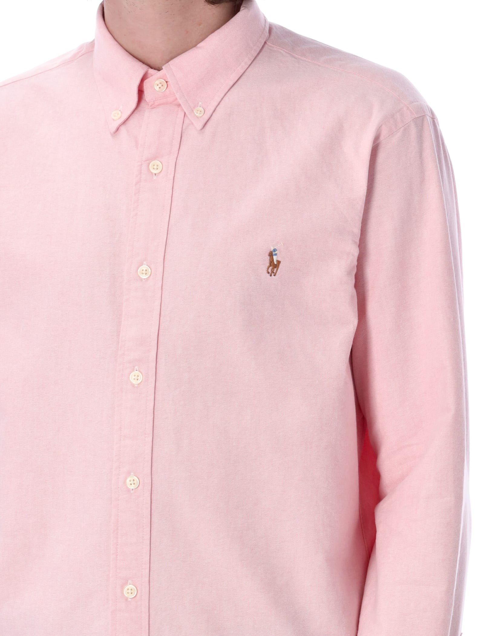 Shop Polo Ralph Lauren Custom Fit Shirt In Pink