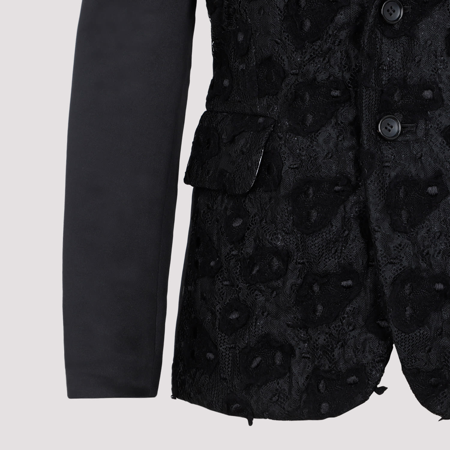 Shop Comme Des Garçons Jacket In Black X Black