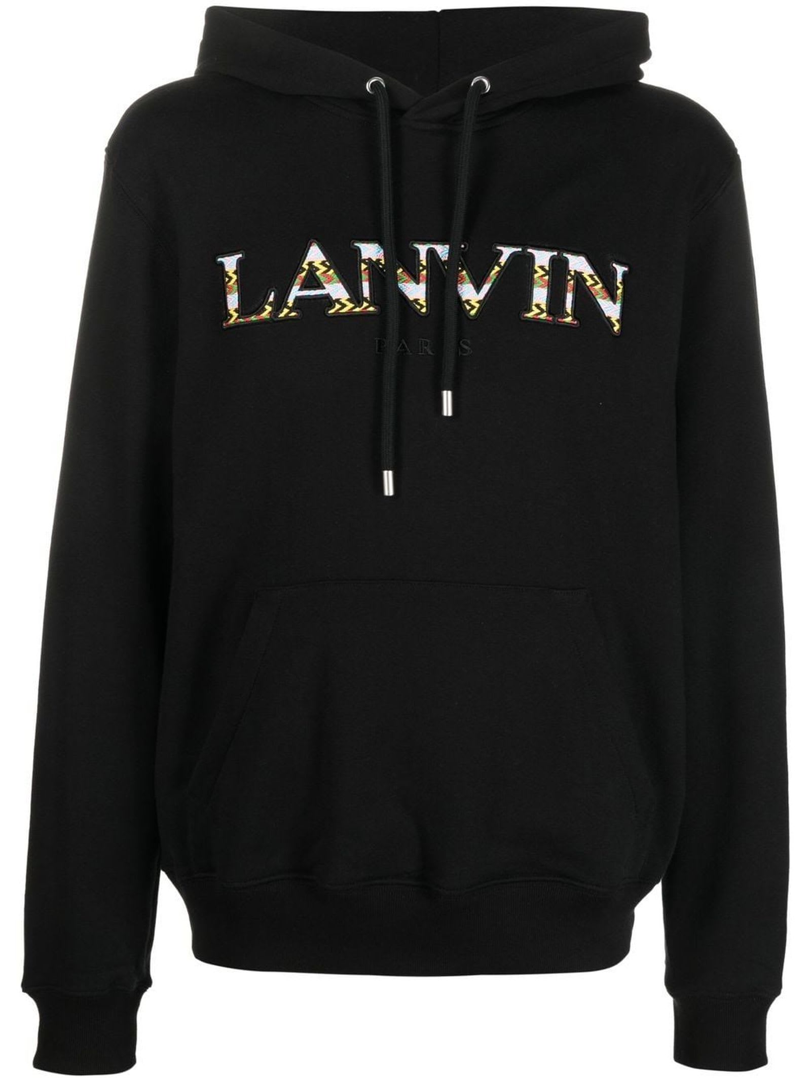 Lanvin Jet Black Wool-cashmere Blend Hoodie