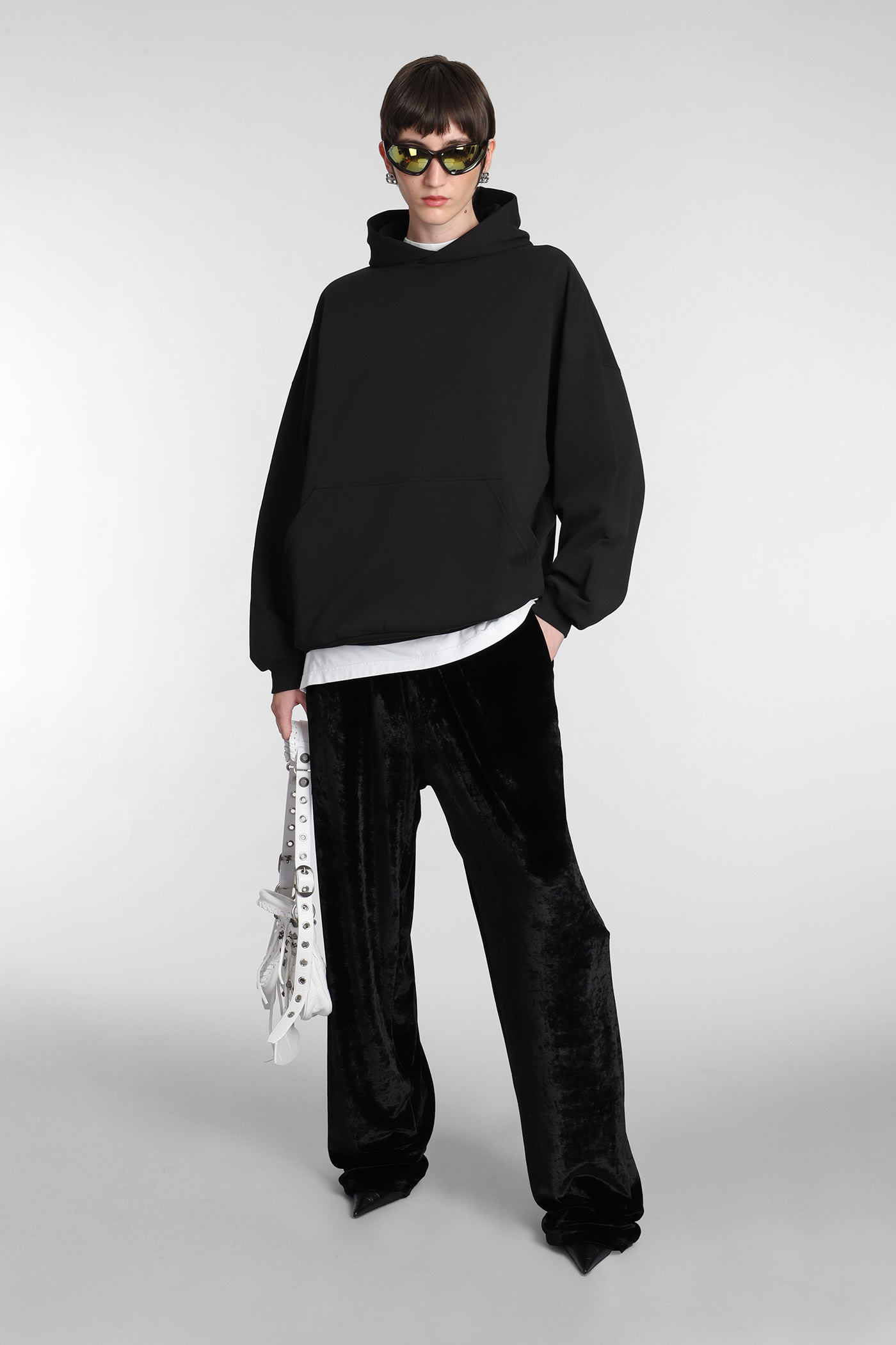 Shop Balenciaga Sweatshirt In Black Cotton