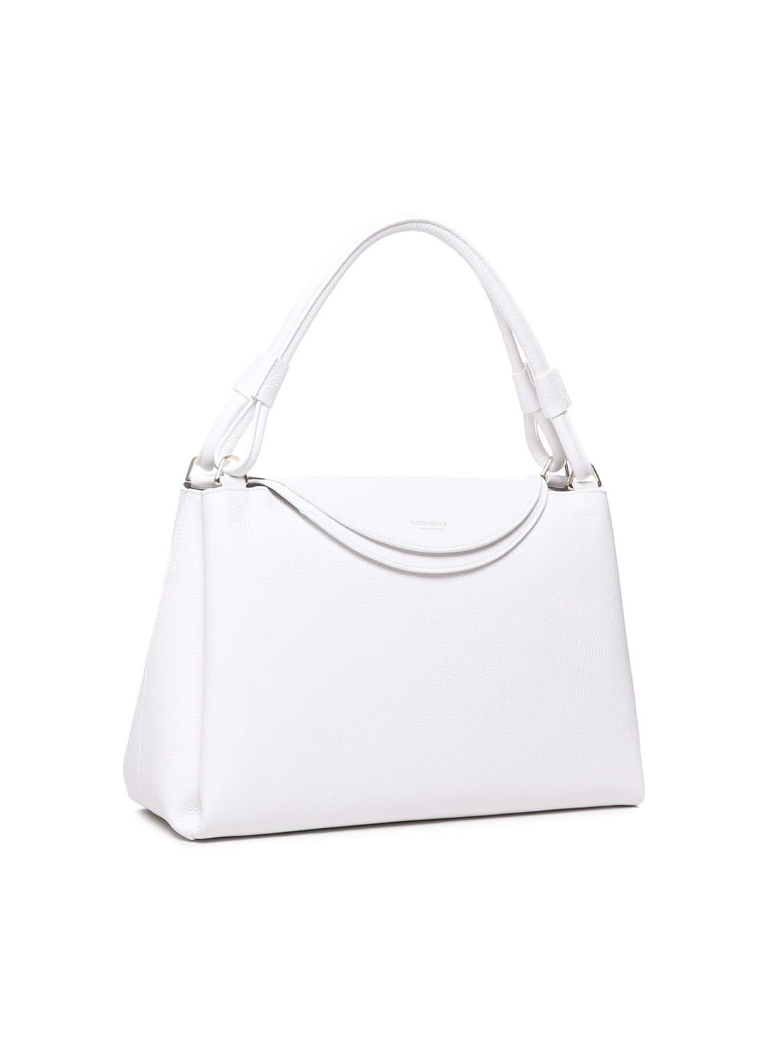 Shop Coccinelle Eclyps Medium Bag In Brillant White