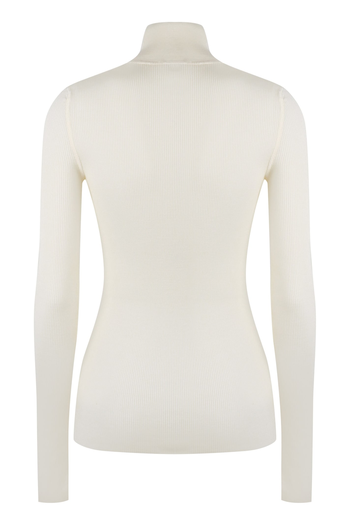 Shop Bottega Veneta Wool Turtleneck Sweater In Ivory