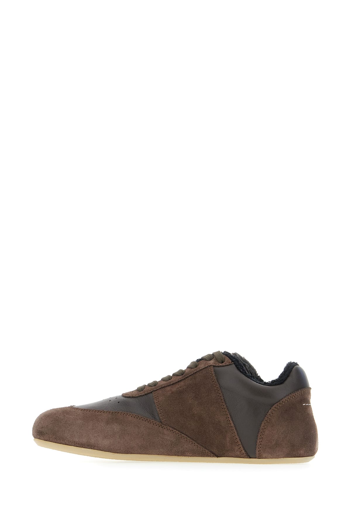 Mm6 Maison Margiela Brown Suede Sneakers In Brown