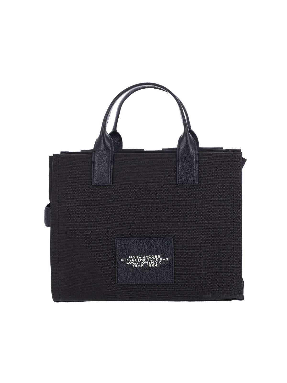 Marc Jacobs Medium Cargo Tote With Leather Handles And Zip Closure In Black