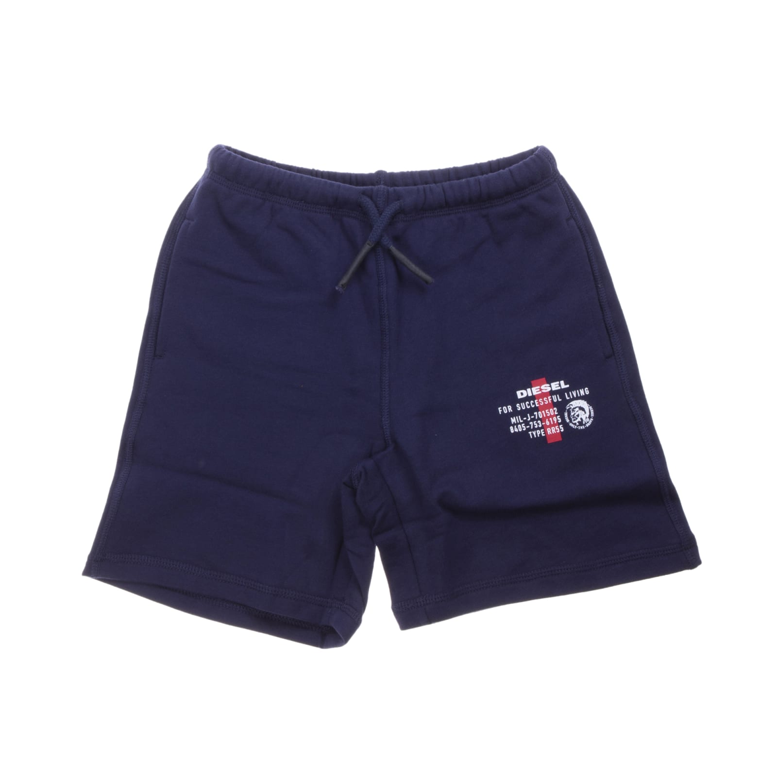 Diesel Kids' Fleece Bermuda Shorts In Blue