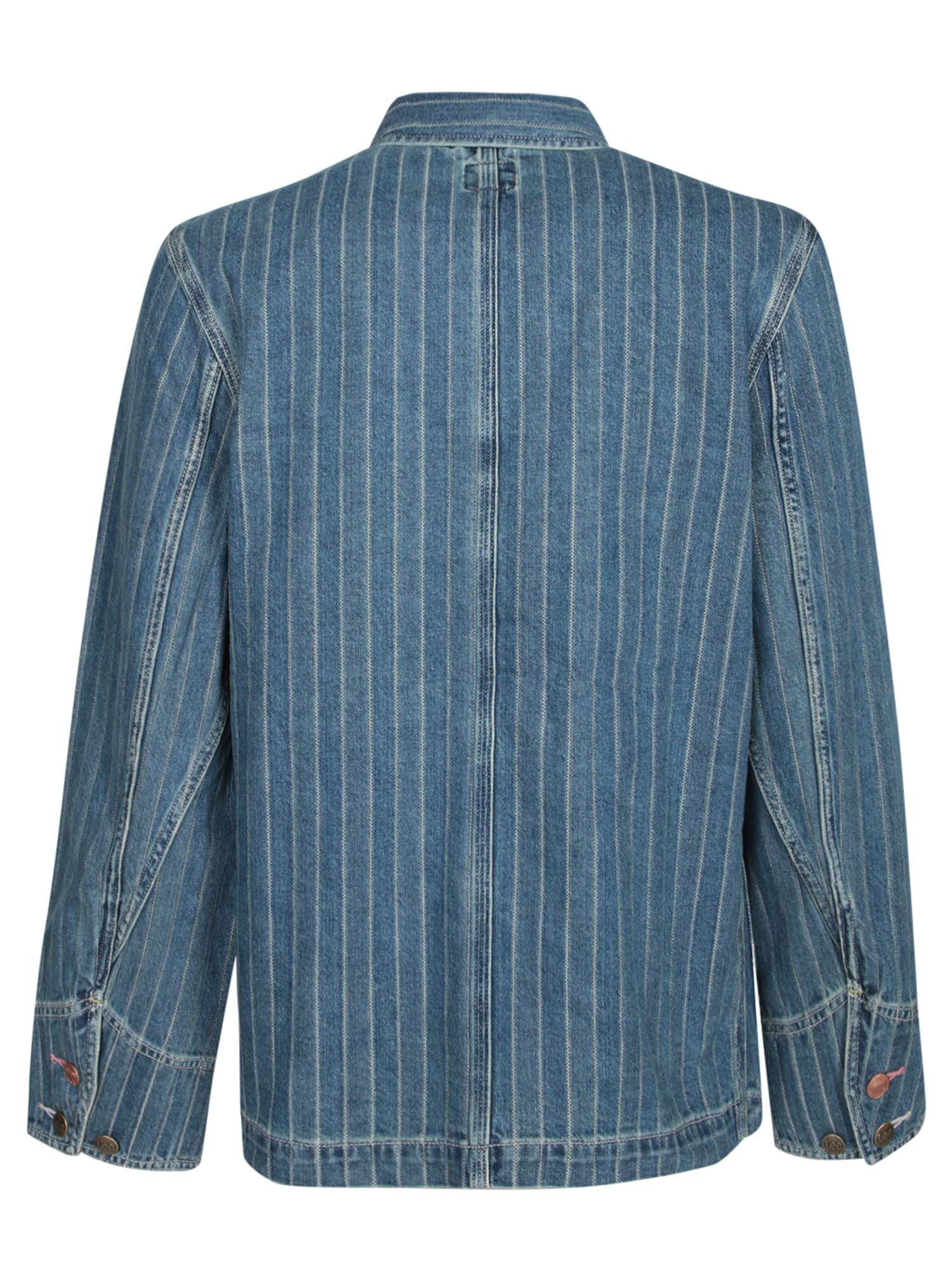 PAUL SMITH BLUE STRIPED DENIM JACKET