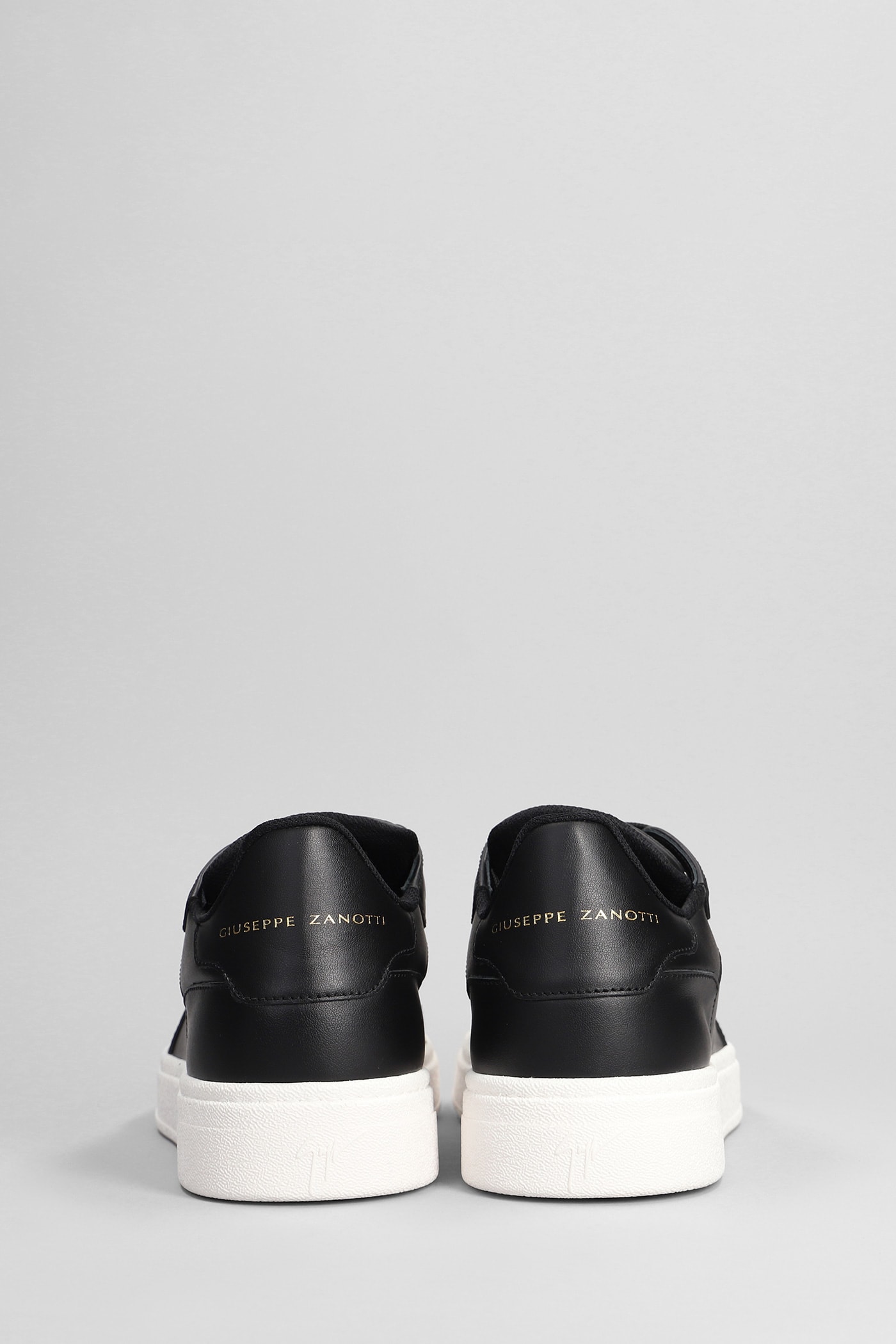 Shop Giuseppe Zanotti Gz94 Sneakers In Black Leather