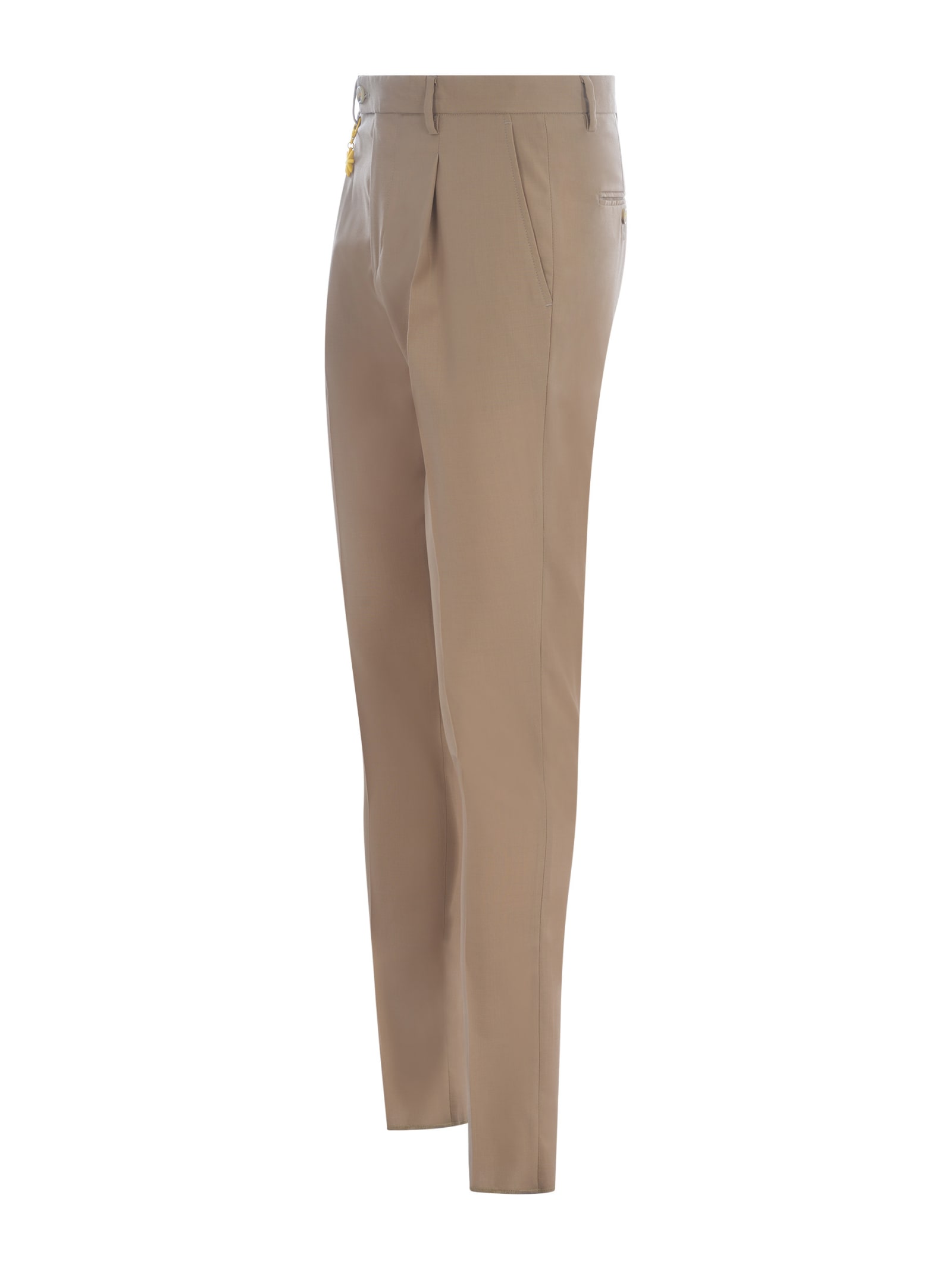 Shop Manuel Ritz Trousers  In Cotton Available Pompei Store In Cammello