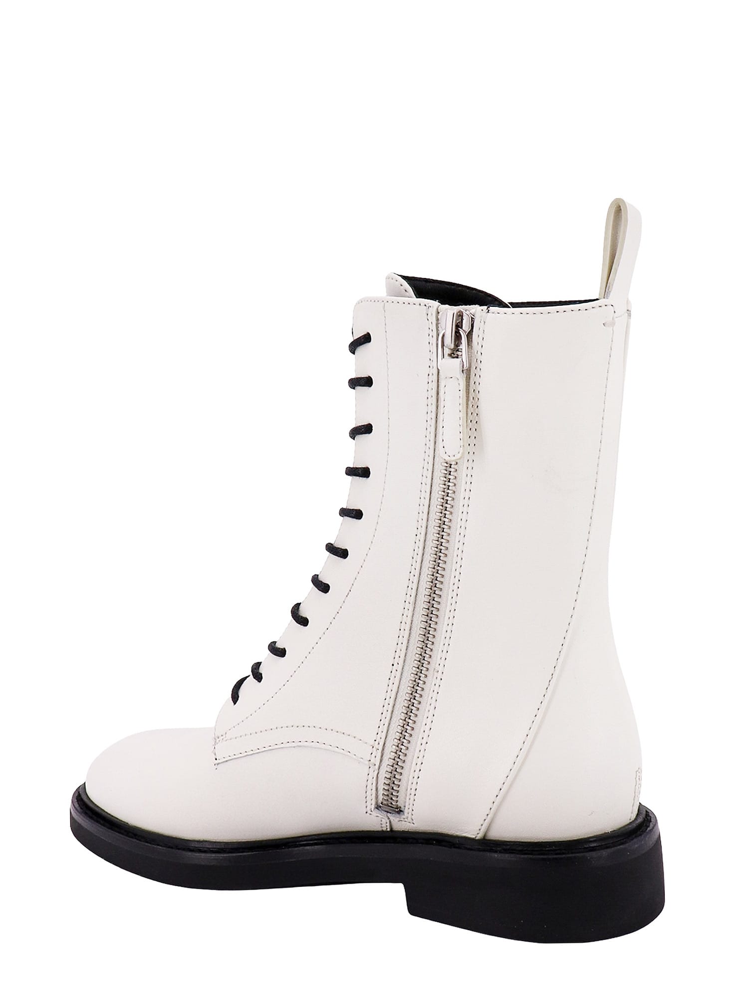 Shop Tory Burch Double T Ankle Boots In White