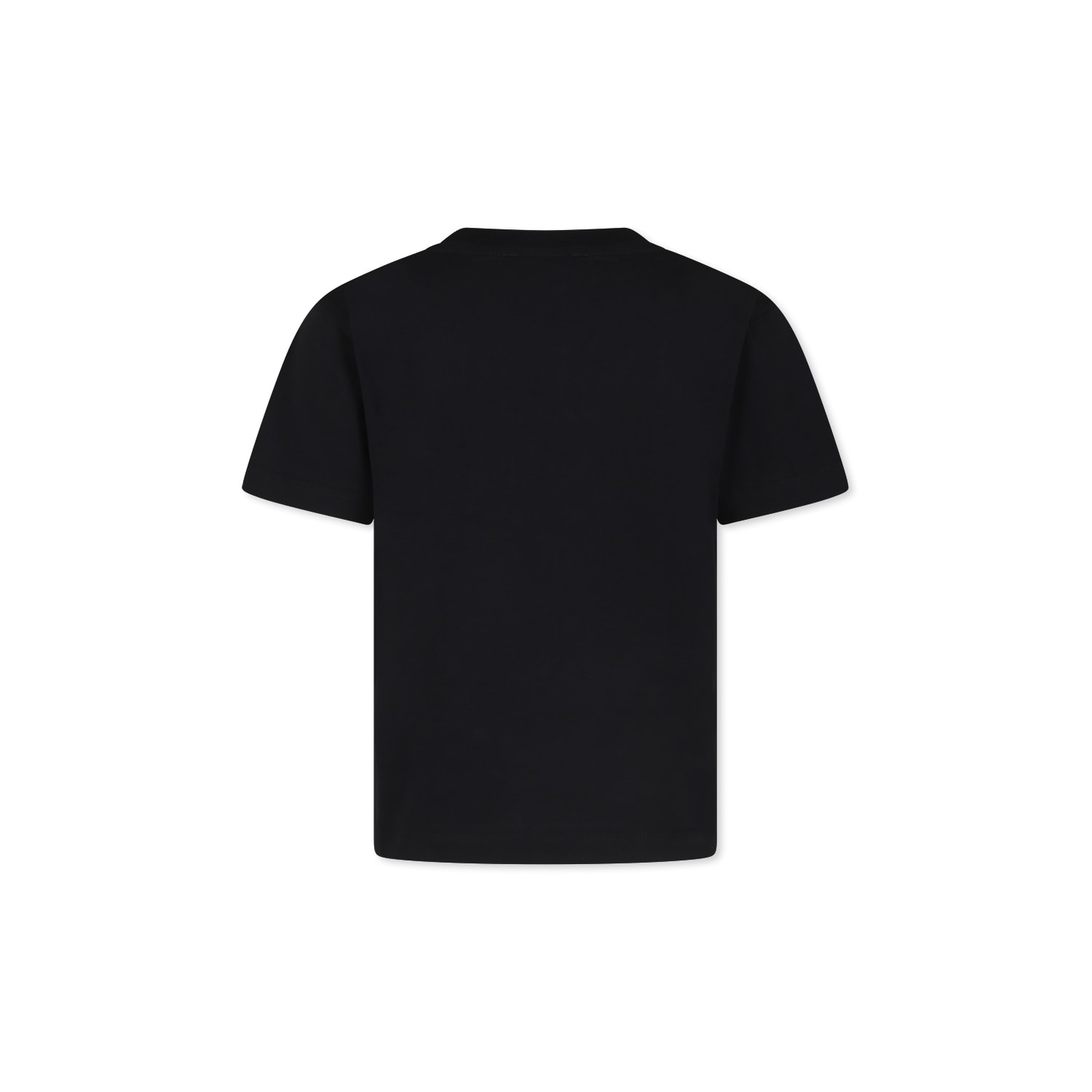 Balmain Black T-shirt For Kids With Logo In Black