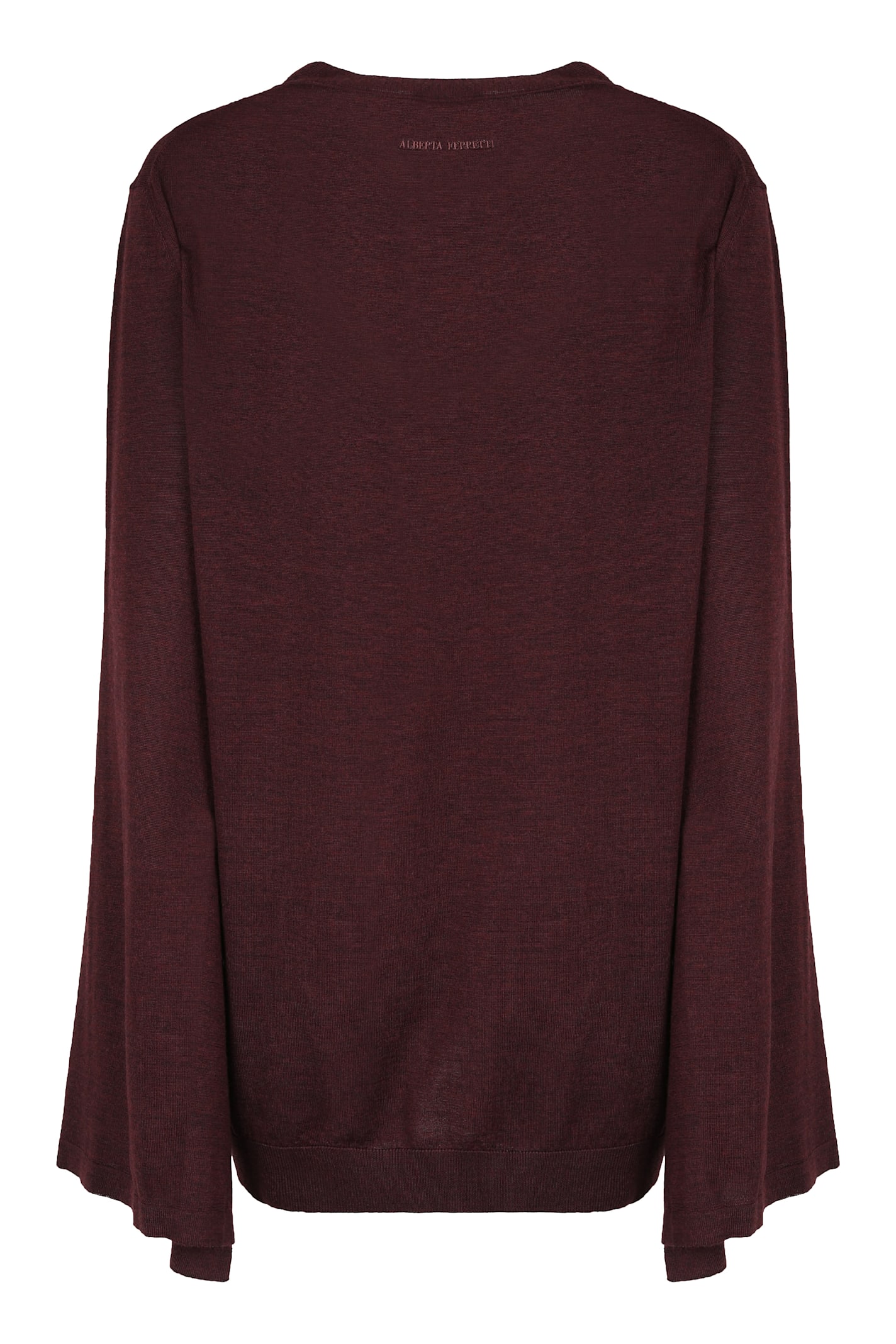 Alberta Ferretti Plum Shirt With Long Sleeves, Elegant And Versatile. In Brown