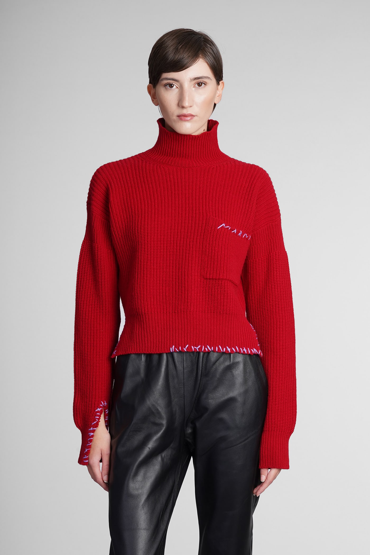 Marni Knitwear In Red Wool