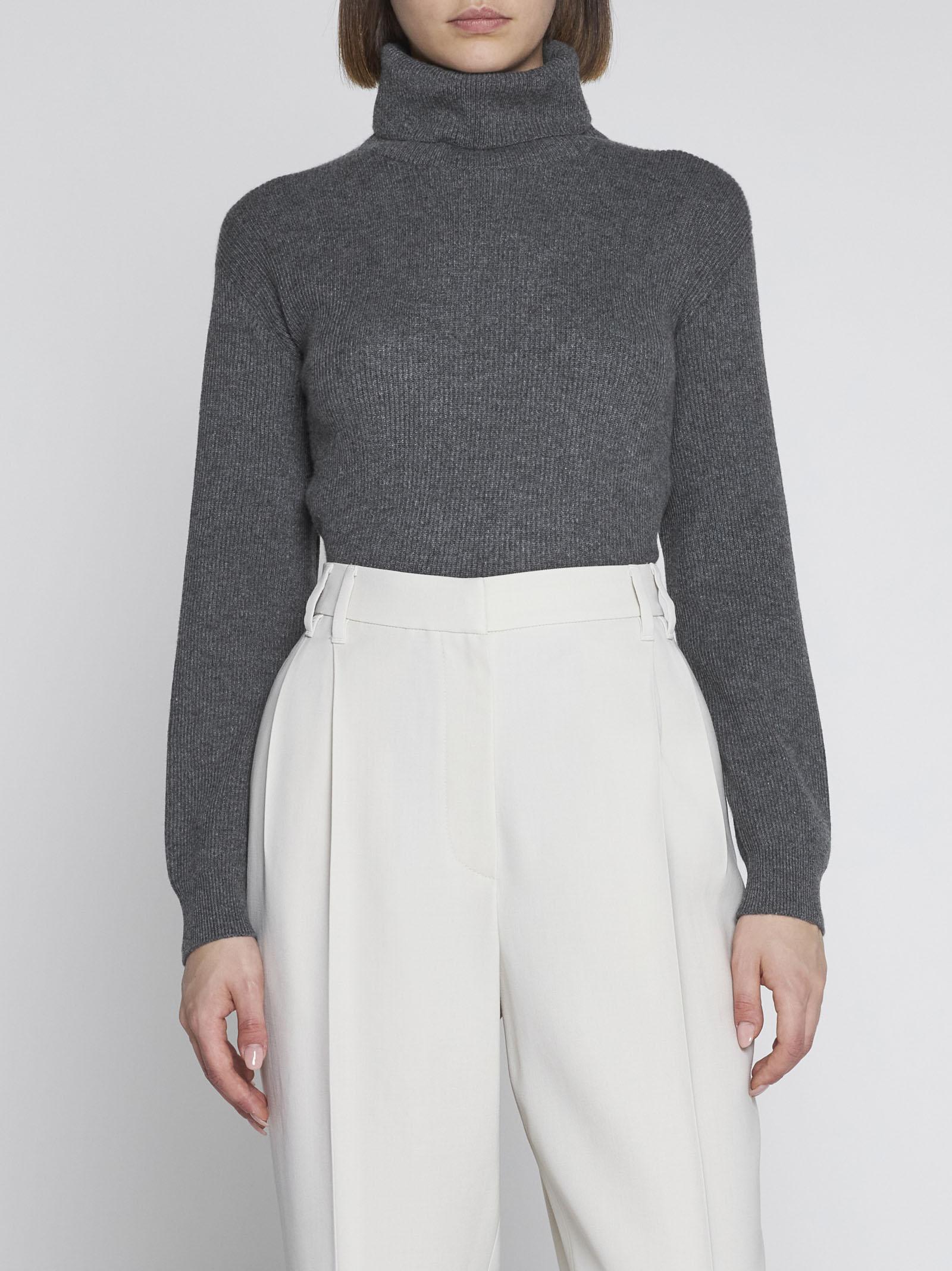 Shop Brunello Cucinelli Turtleneck In Piombo