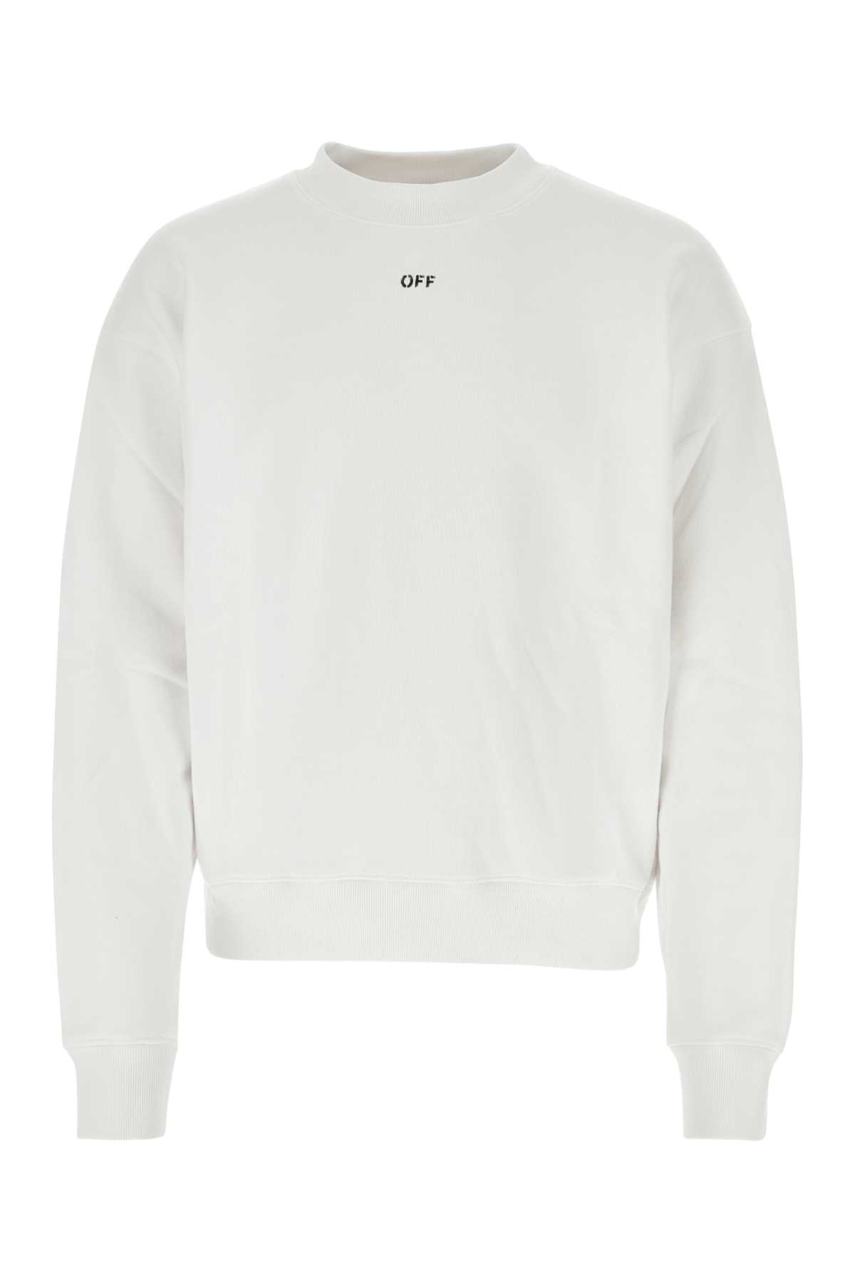 Shop Off-white White Cotton Sweatshirt In 0110