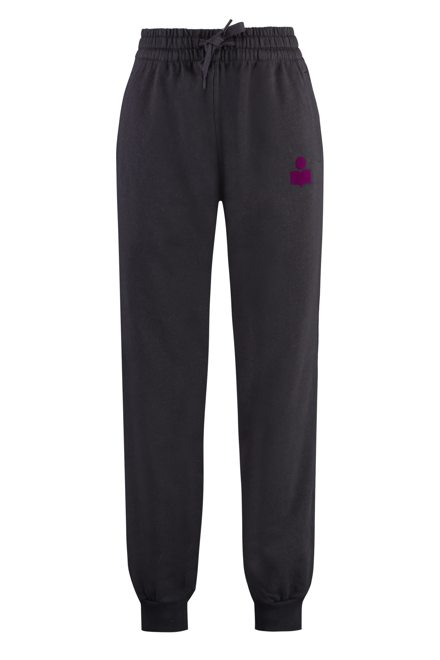 Shop Marant Etoile Malona Cotton Blend Track-pants In Prune