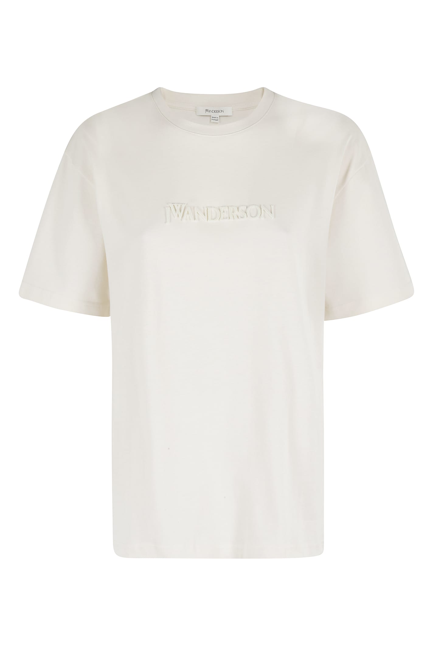 Jw Anderson Logo Embroidery Tshirt In White