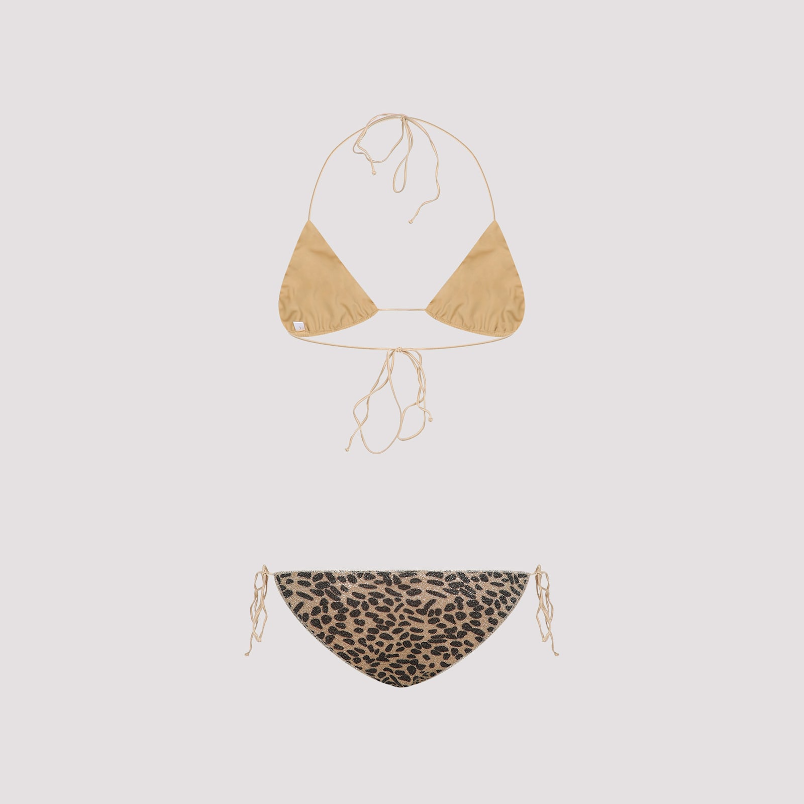 Shop Oseree Animalier Lumiere Bikini In Leopard