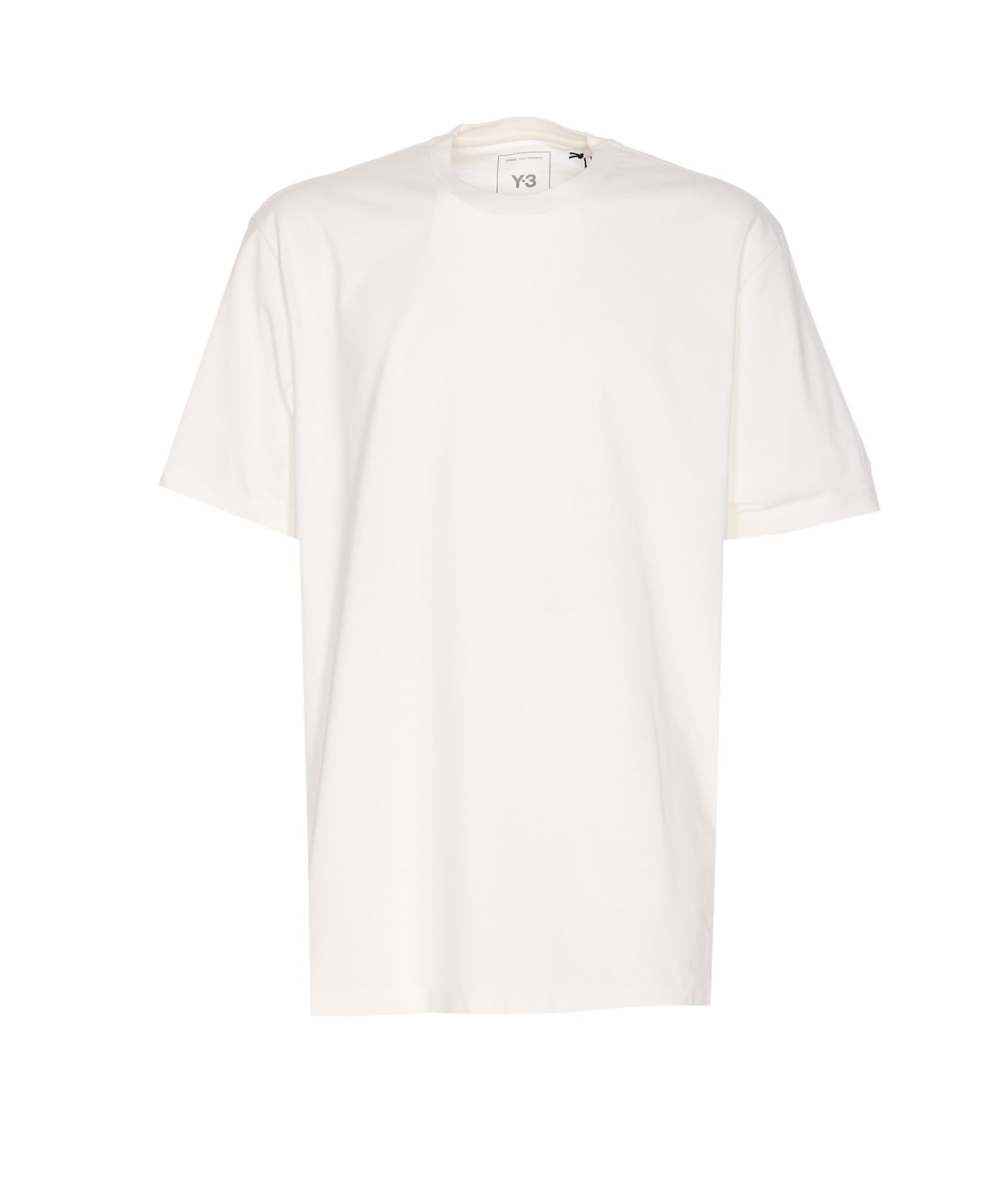 Y-3 Crewneck Graphic Print Oversize Short Sleeve T-shirt In White