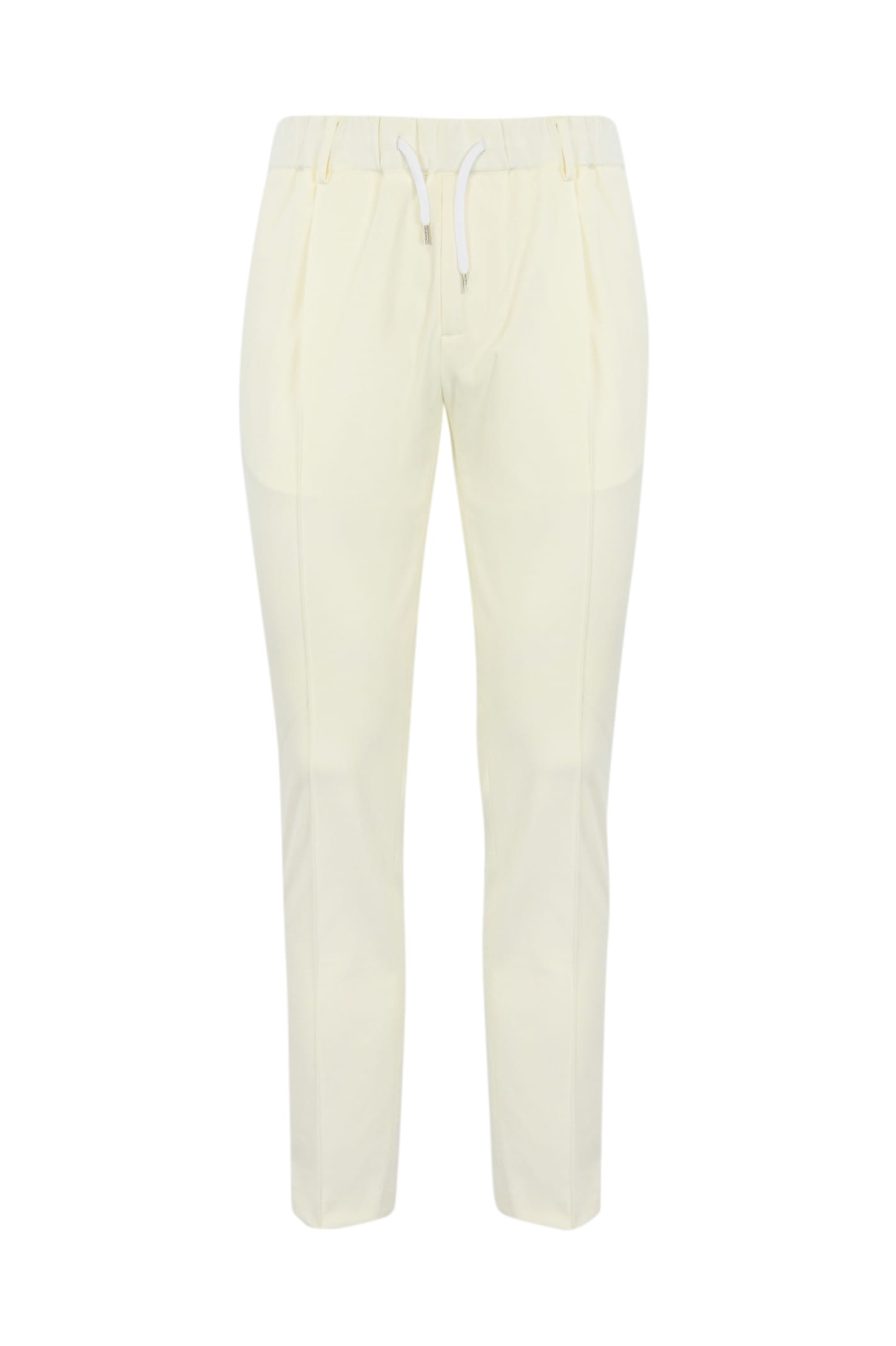 Shop Daniele Alessandrini Jogger Trousers With Drawstring In Panna