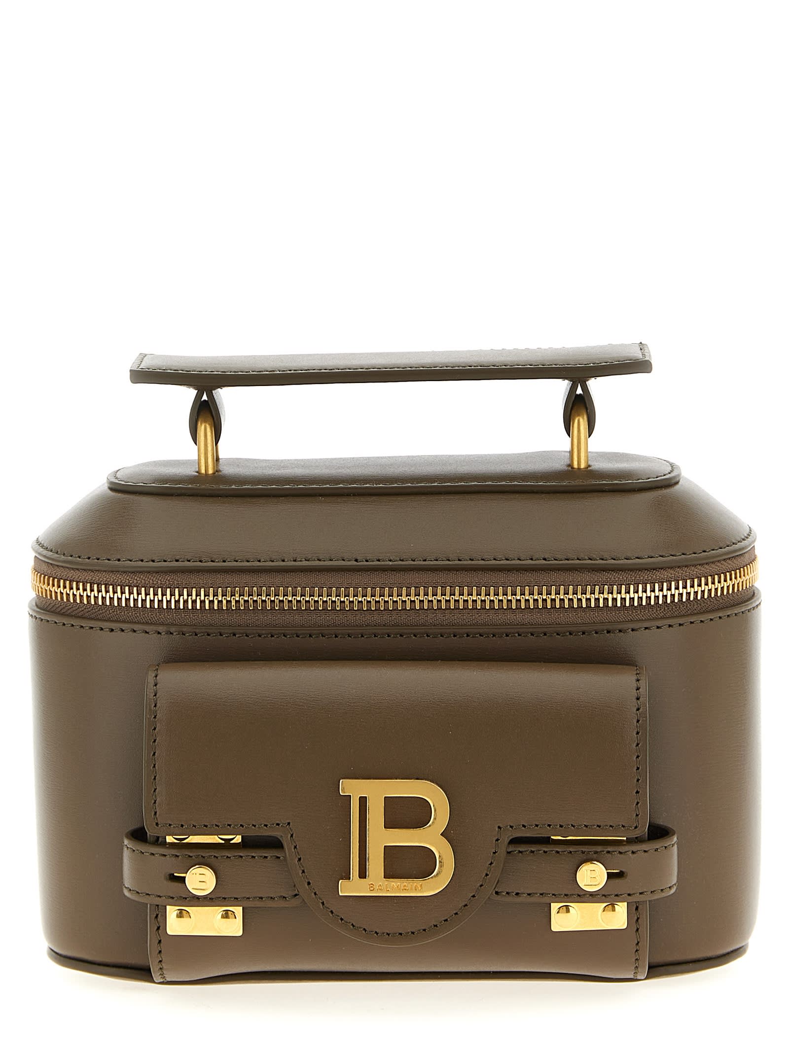 Balmain B-buzz Vanity Handbag In Green