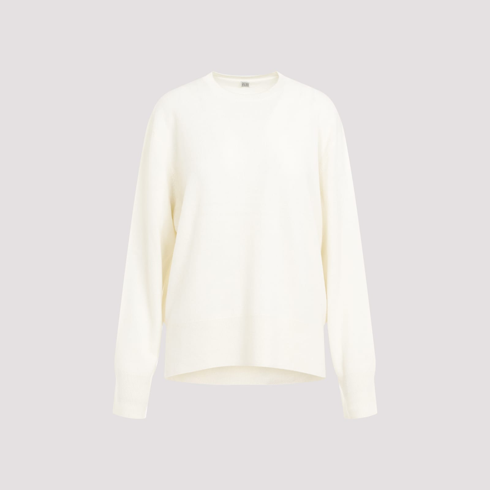 Shop Totême Crewneck Pullover In Meringue