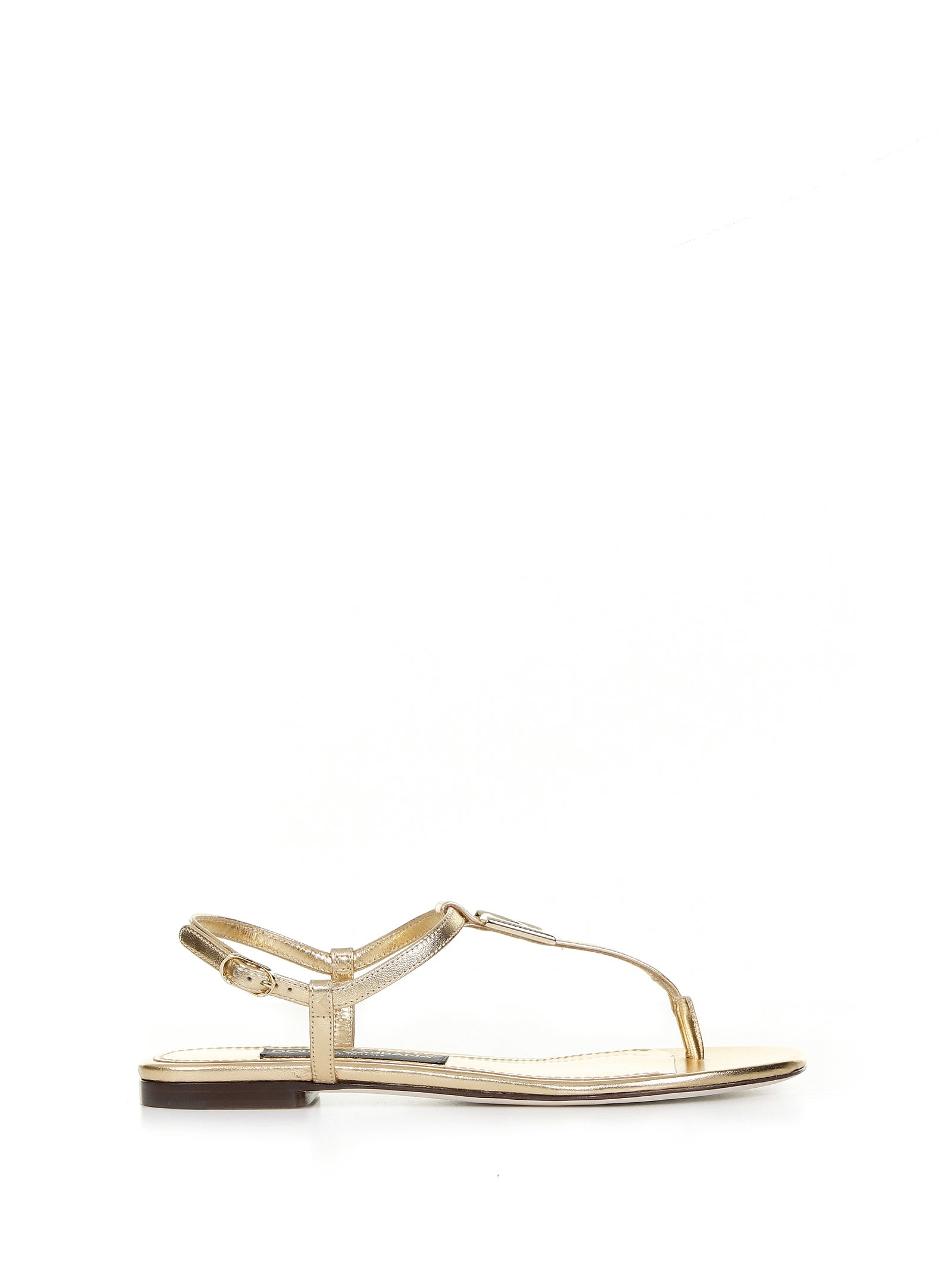 Dolce & Gabbana Thong Sandals With Front Logo
