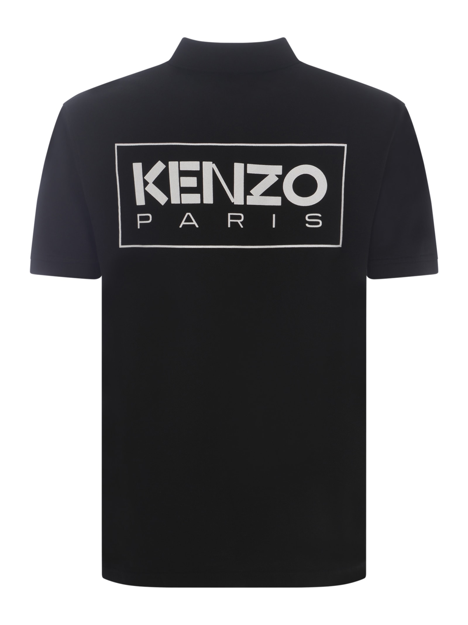 Shop Kenzo Polo Shirt  In Cotton In Nero