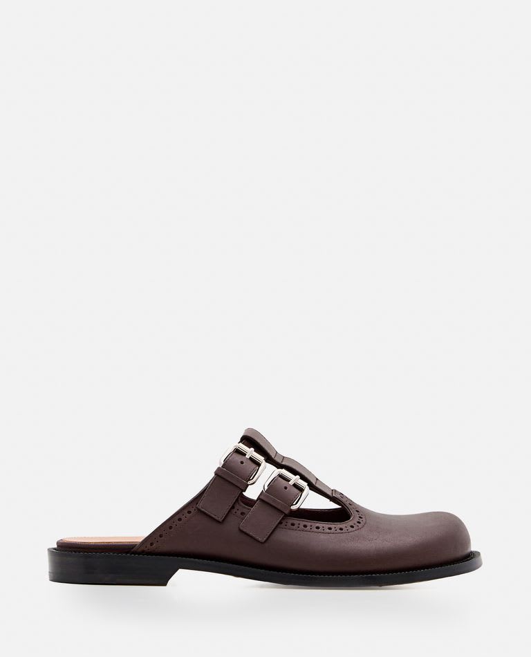 Shop Loewe Campo Mary Jane Mule In Brown