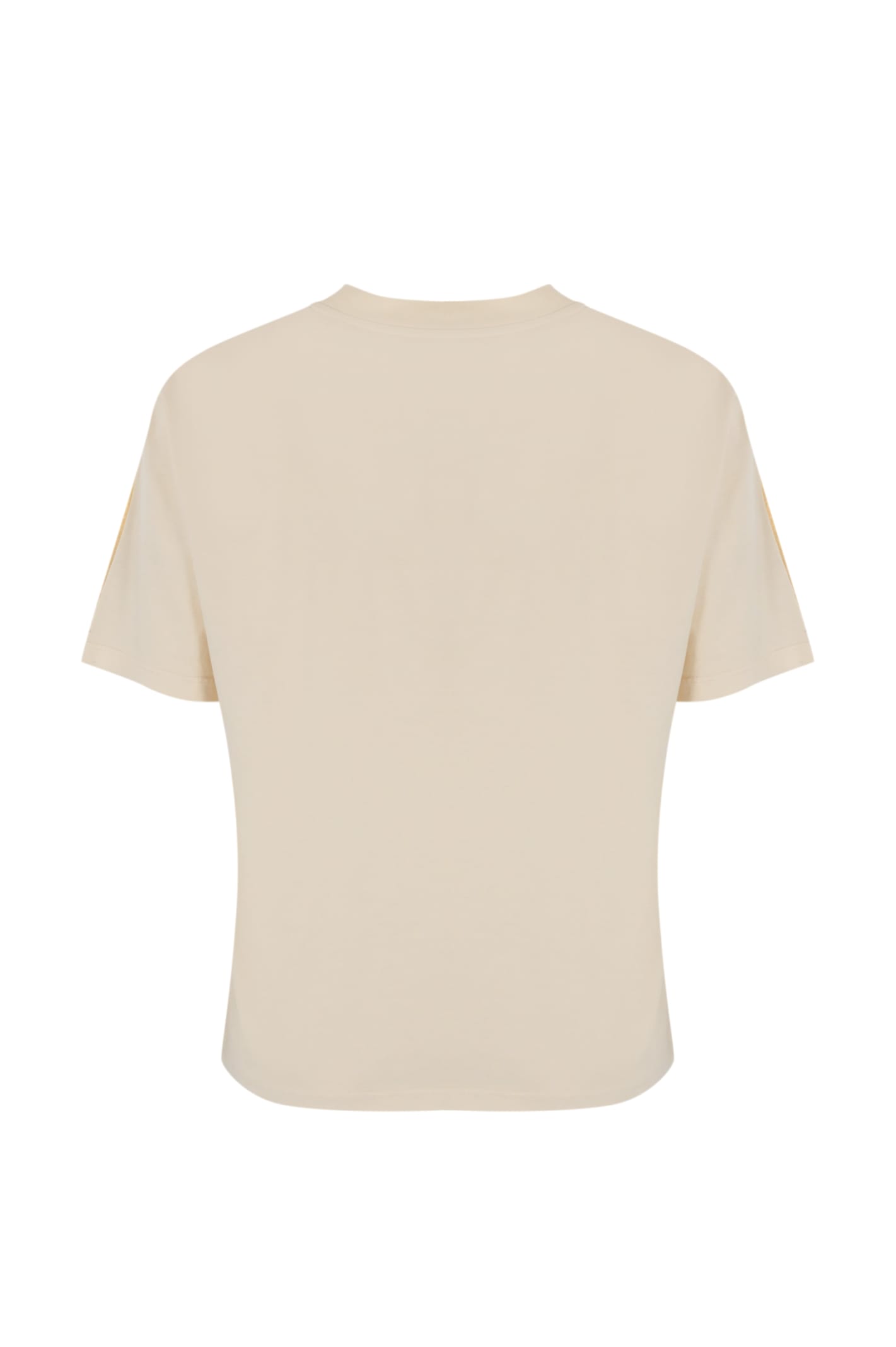 Shop Roy Rogers Laminated Cotton T-shirt In Butter