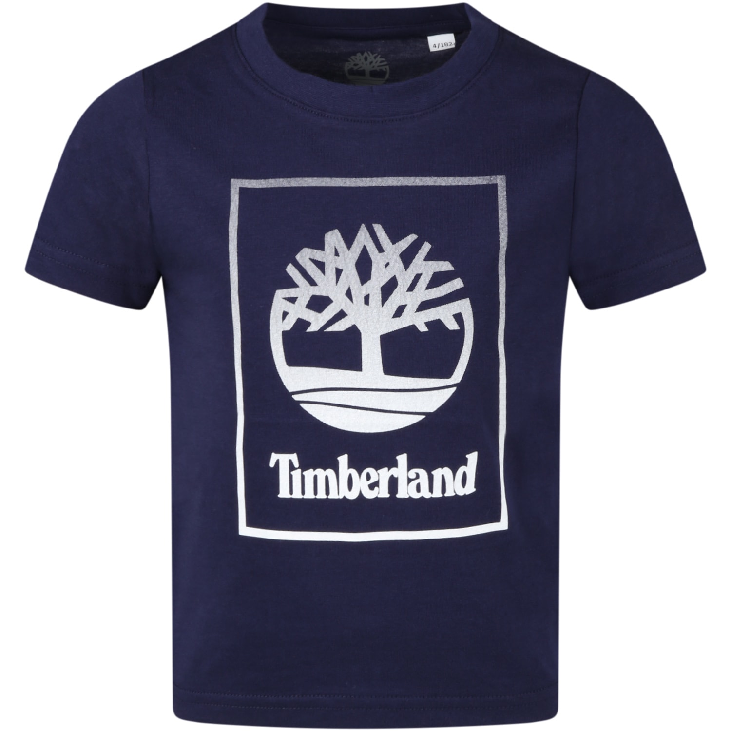 Timberland Blue T-shirt For Boy With Logo