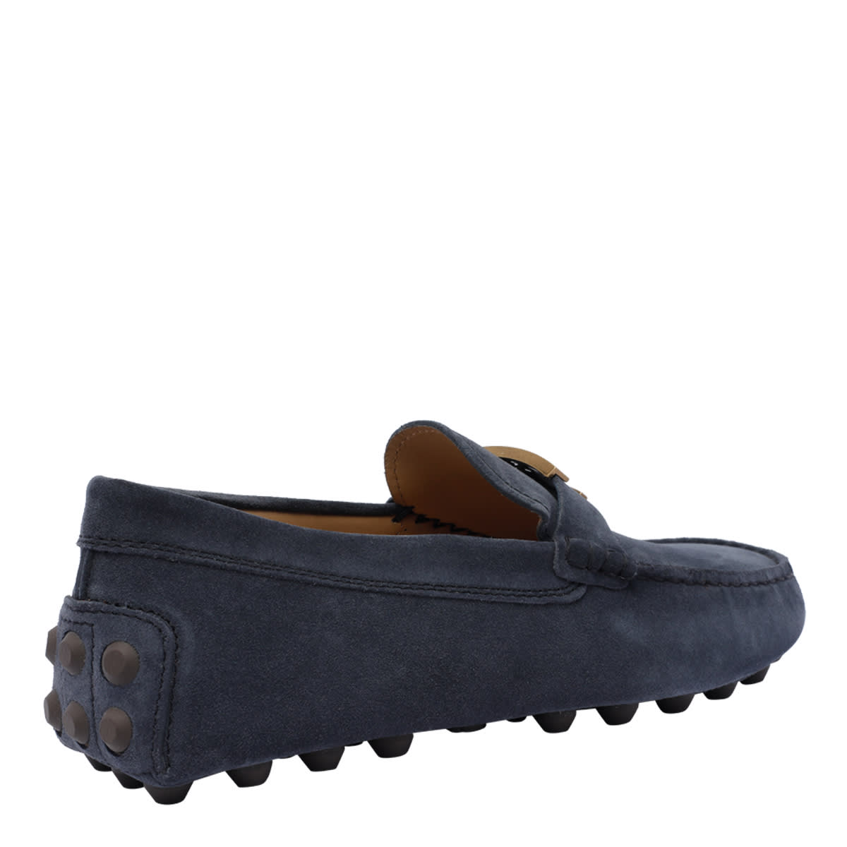 Shop Tod's Suede Gommino Bubble T Timeless Loafers In Blue