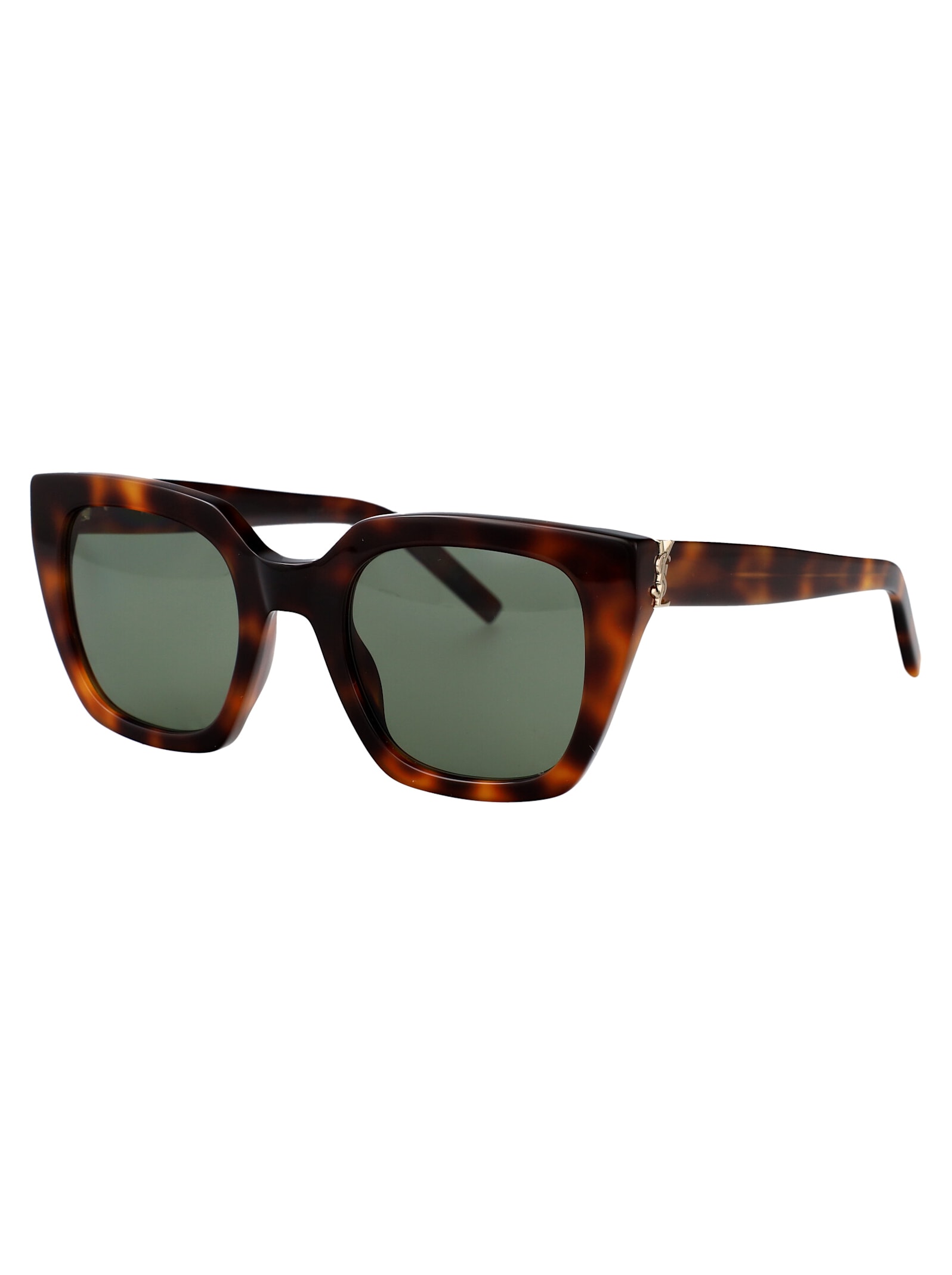 Saint Laurent Sl M143 Sunglasses In Havana-havana-green