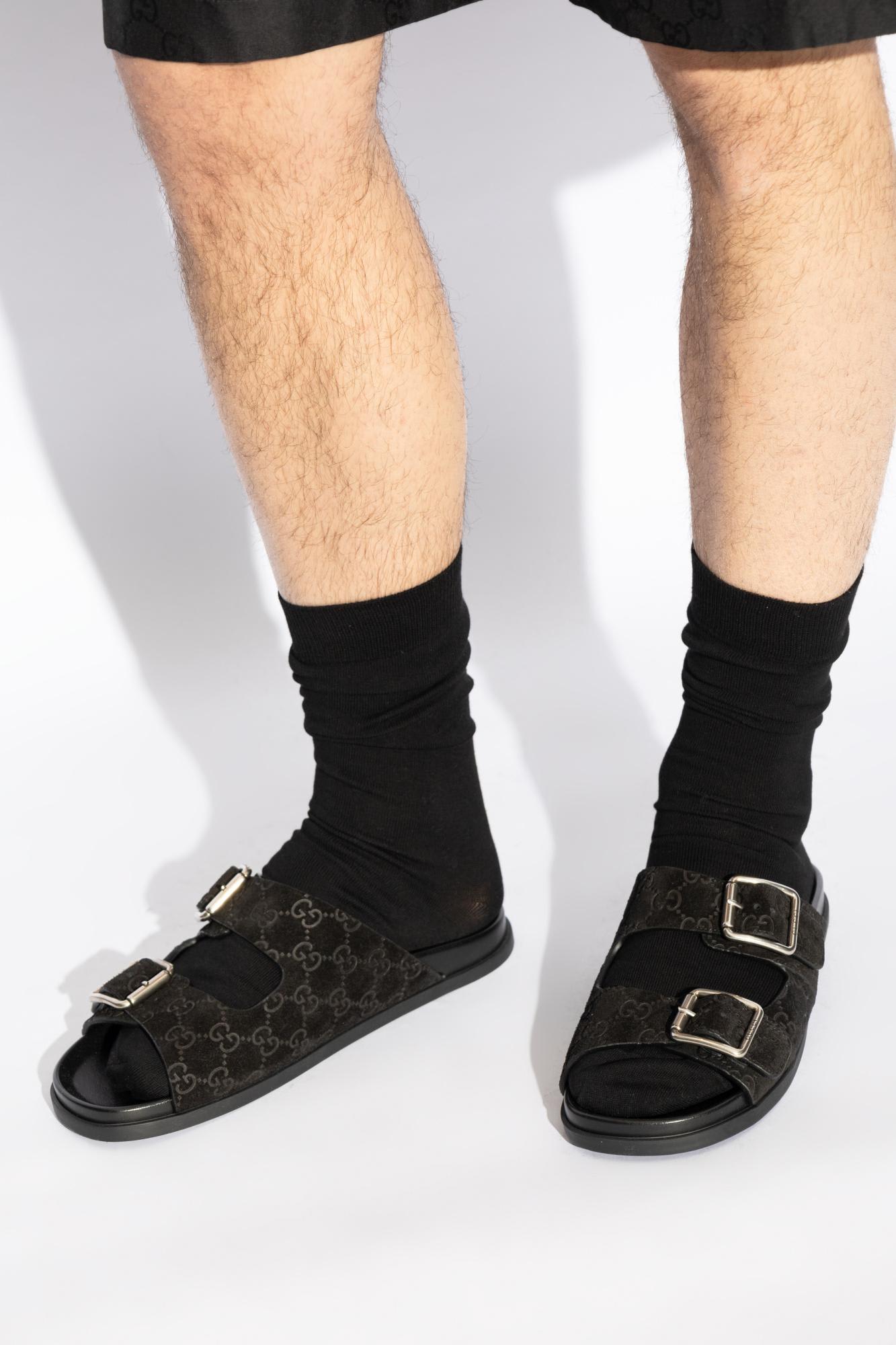 Gucci Rhein Open Sandals Men In Black