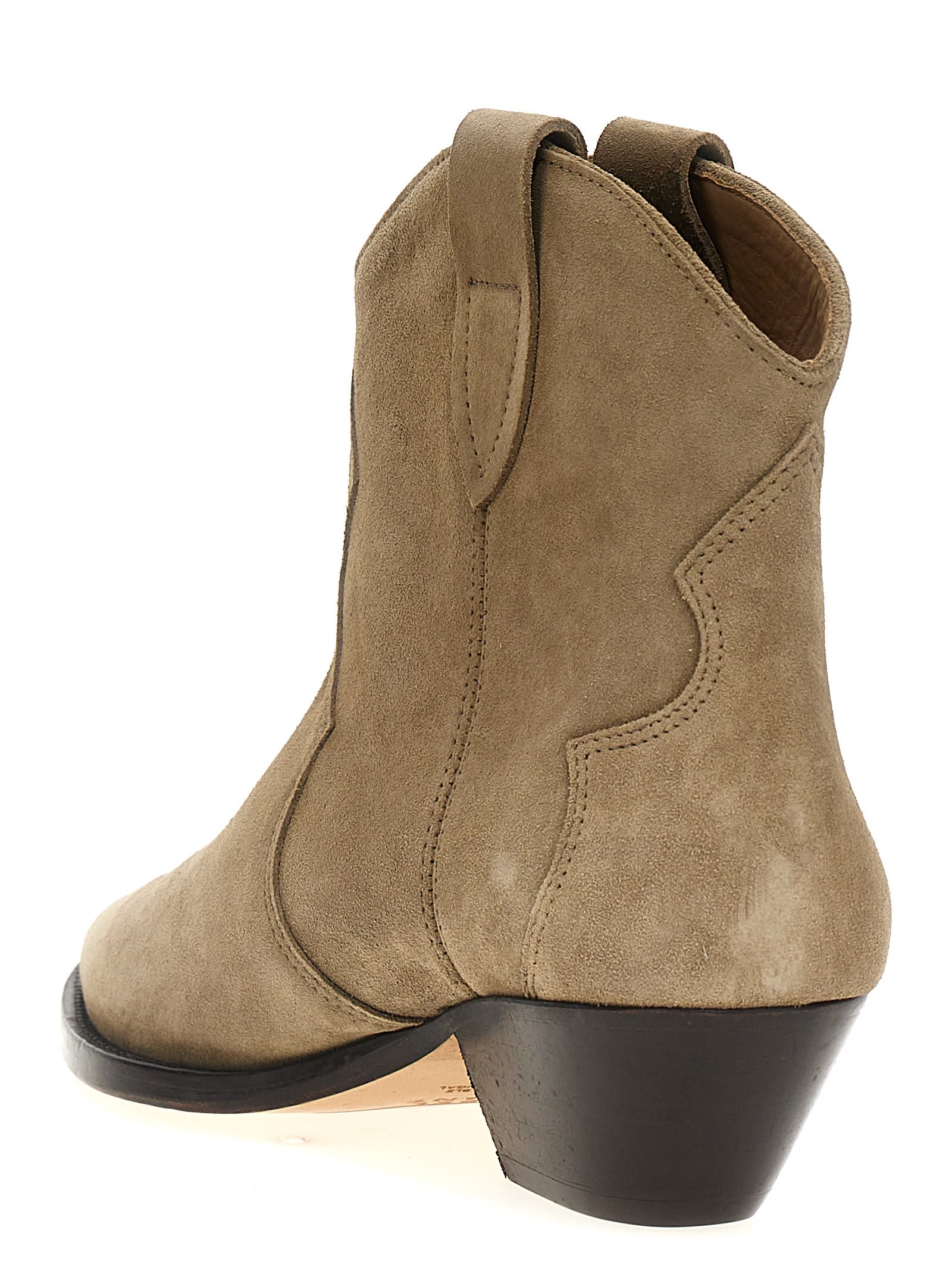 Shop Isabel Marant Dewina Ankle Boots In Beige