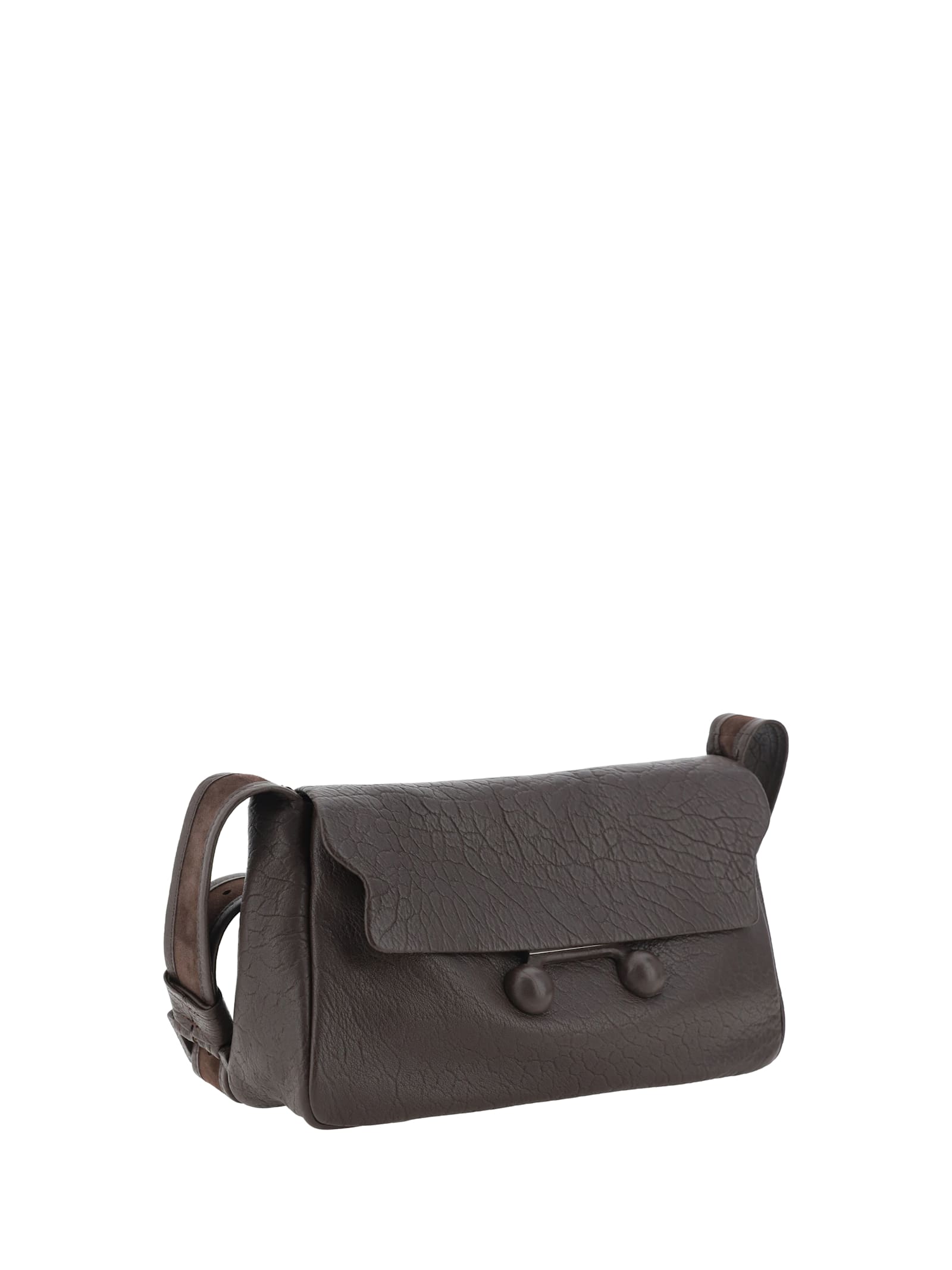 Shop Marni Shoulder Bag In Coffee