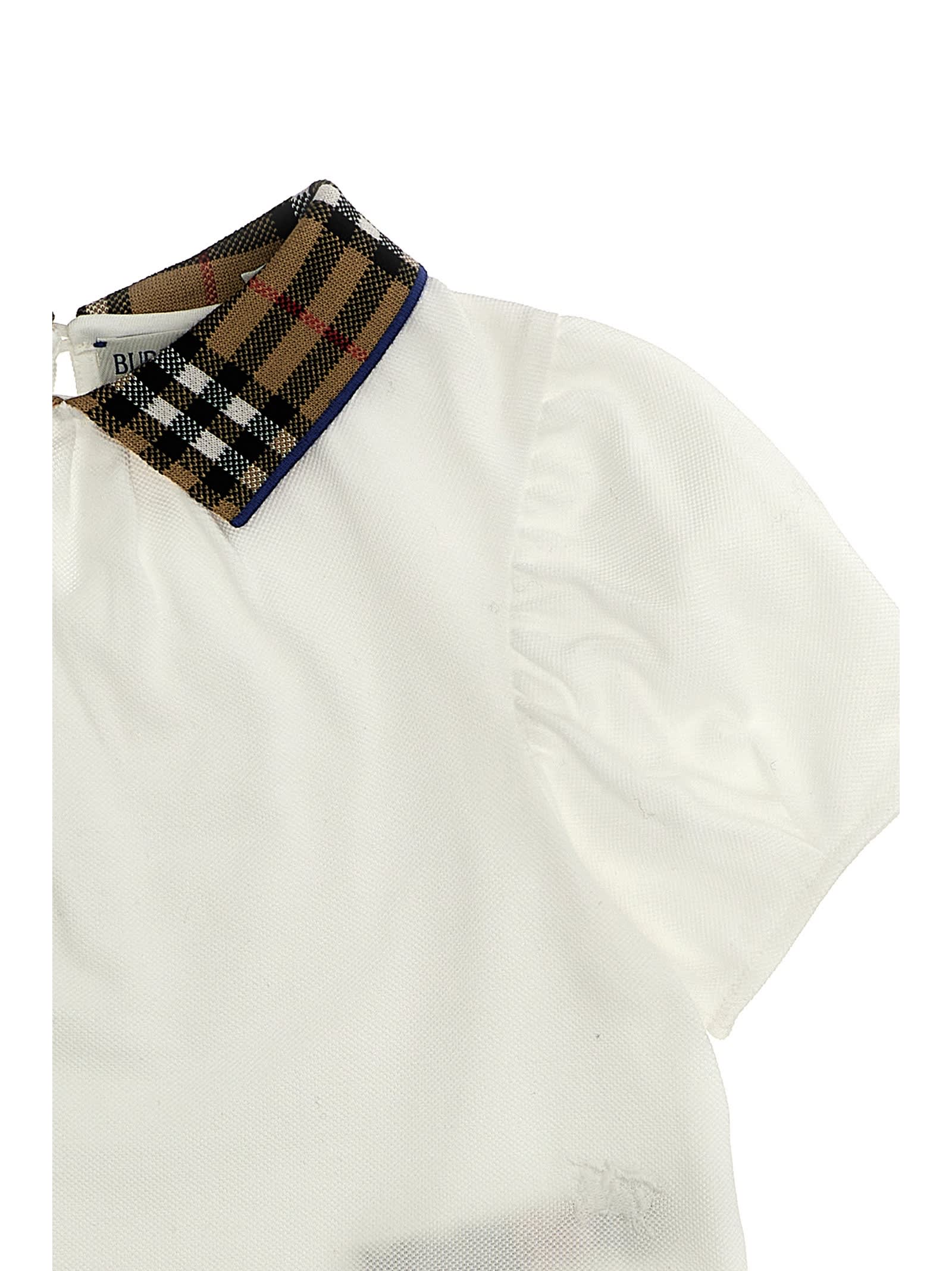 Shop Burberry Alessa Polo Shirt In White