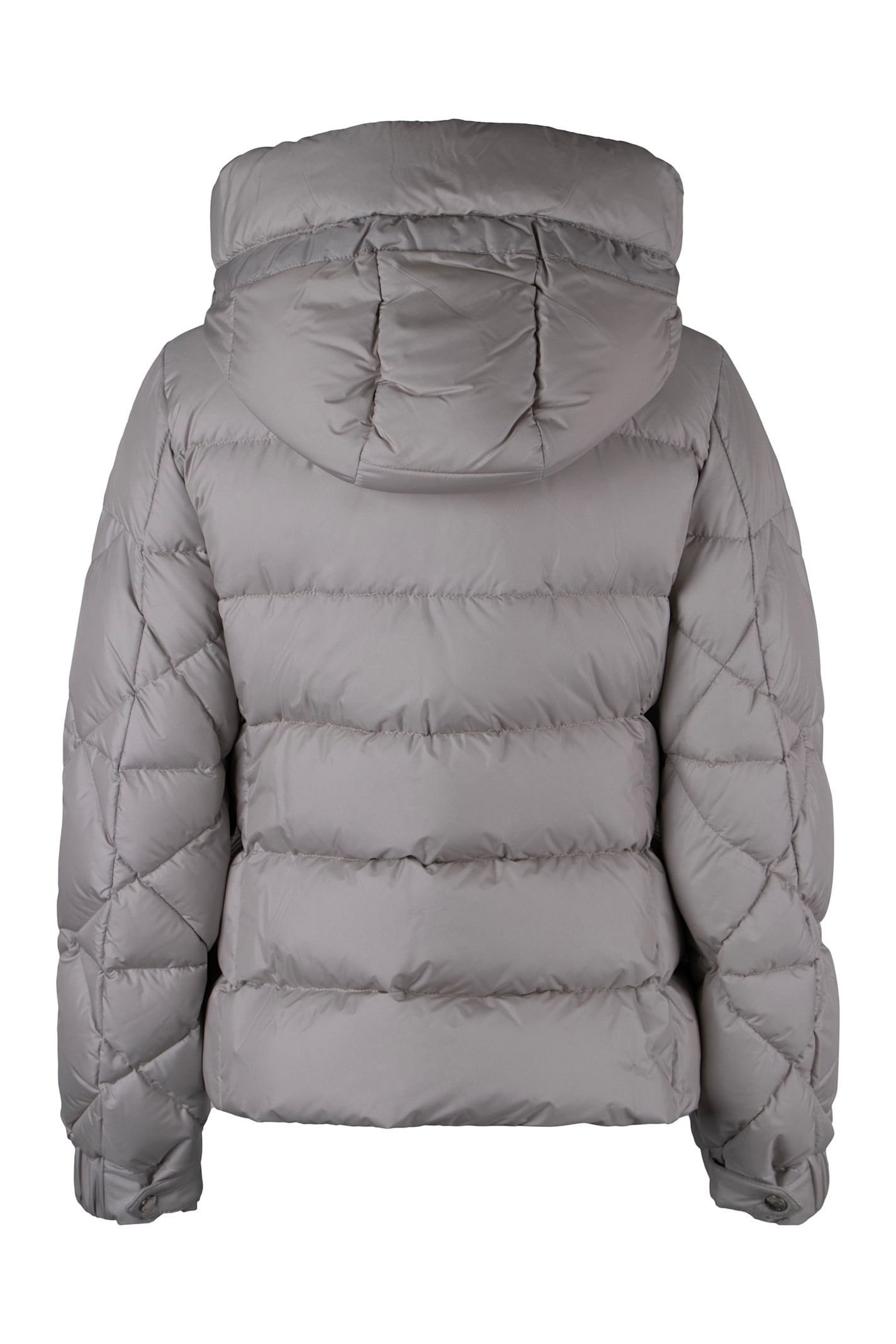 Moorer Collina Hooded Short Down Jacket In Grey