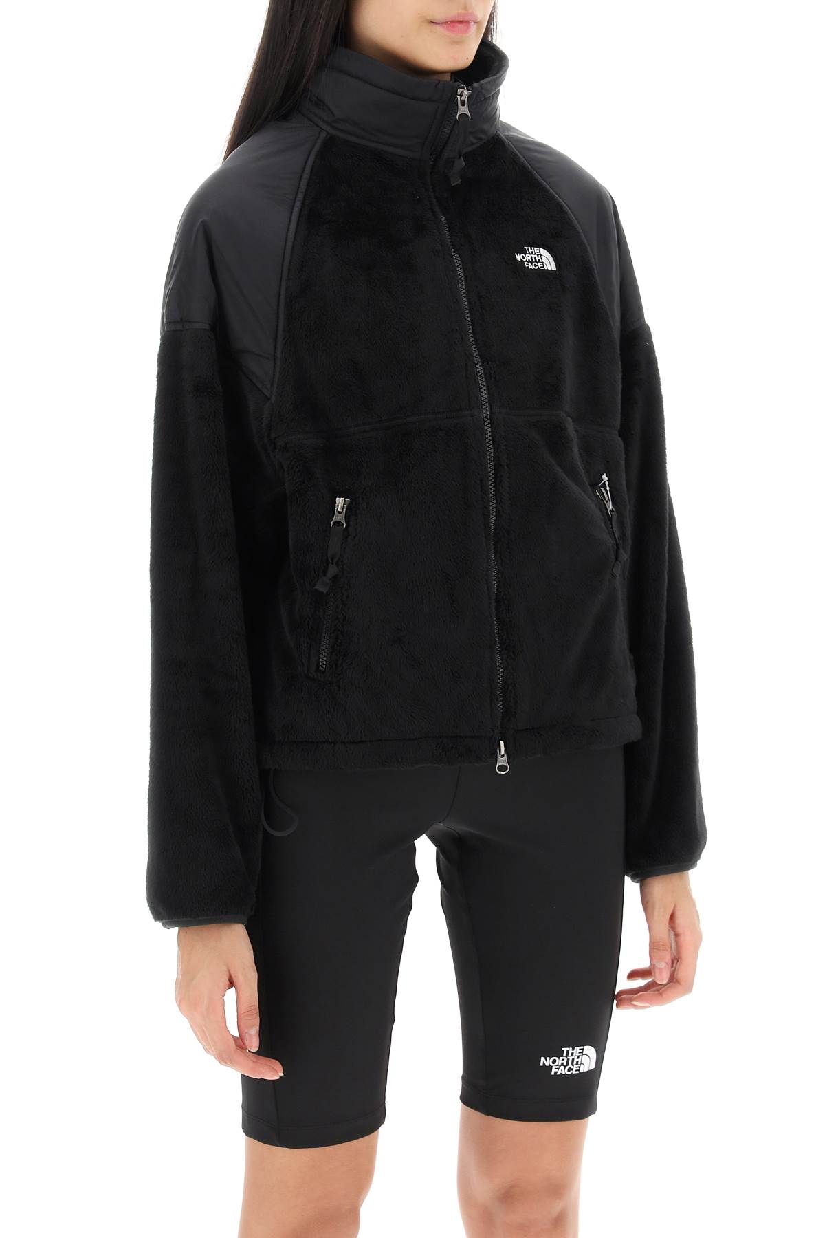 Shop The North Face Versa Velour Jacket In Recycled Fleece And Risptop In Tnf Black (black)