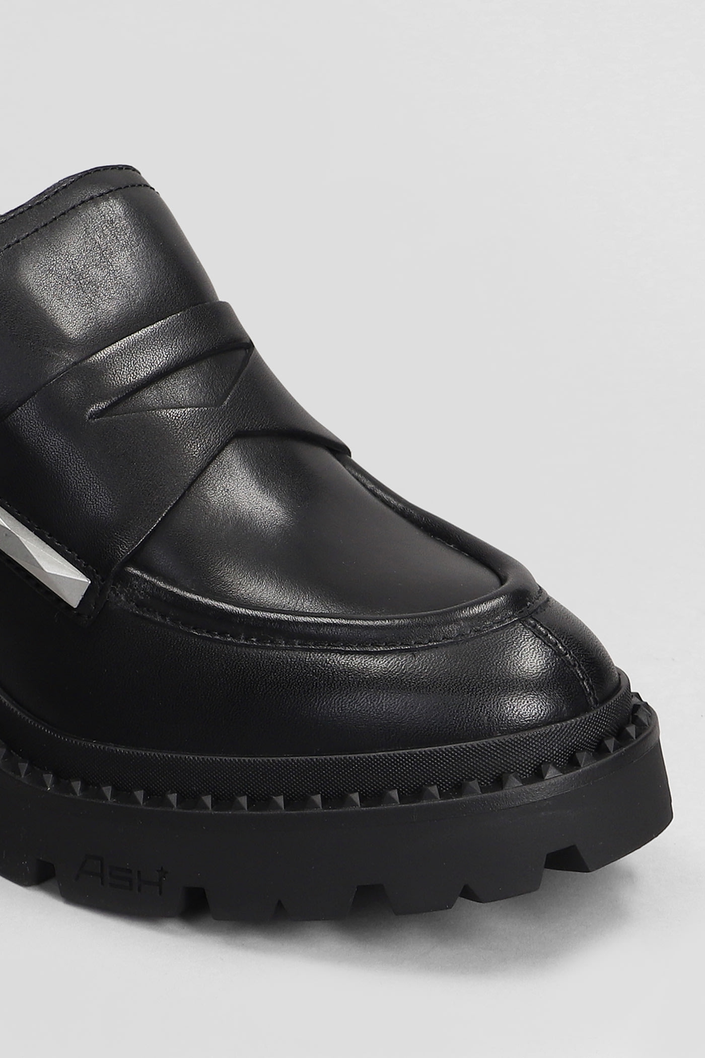 Shop Ash Norton Loafers In Black Leather