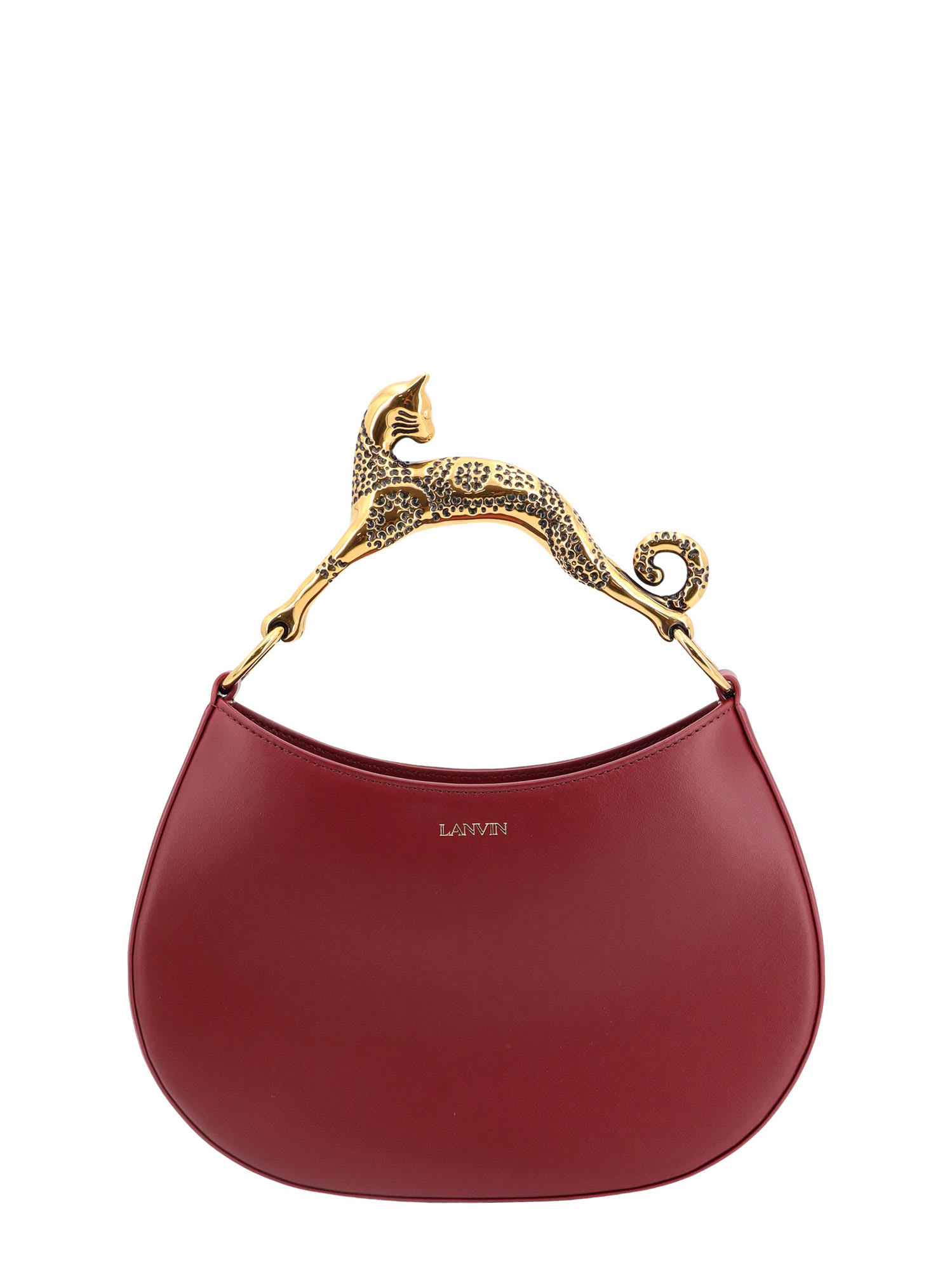 Shop Lanvin Hobo Gatto Handbag In Red