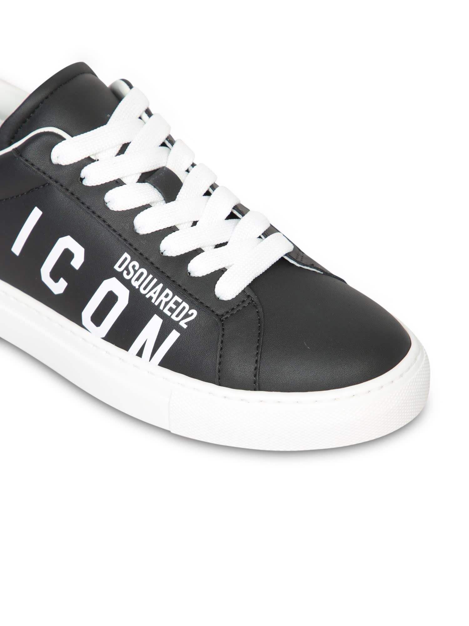 Shop Dsquared2 Low Cassetta Black Sneakers