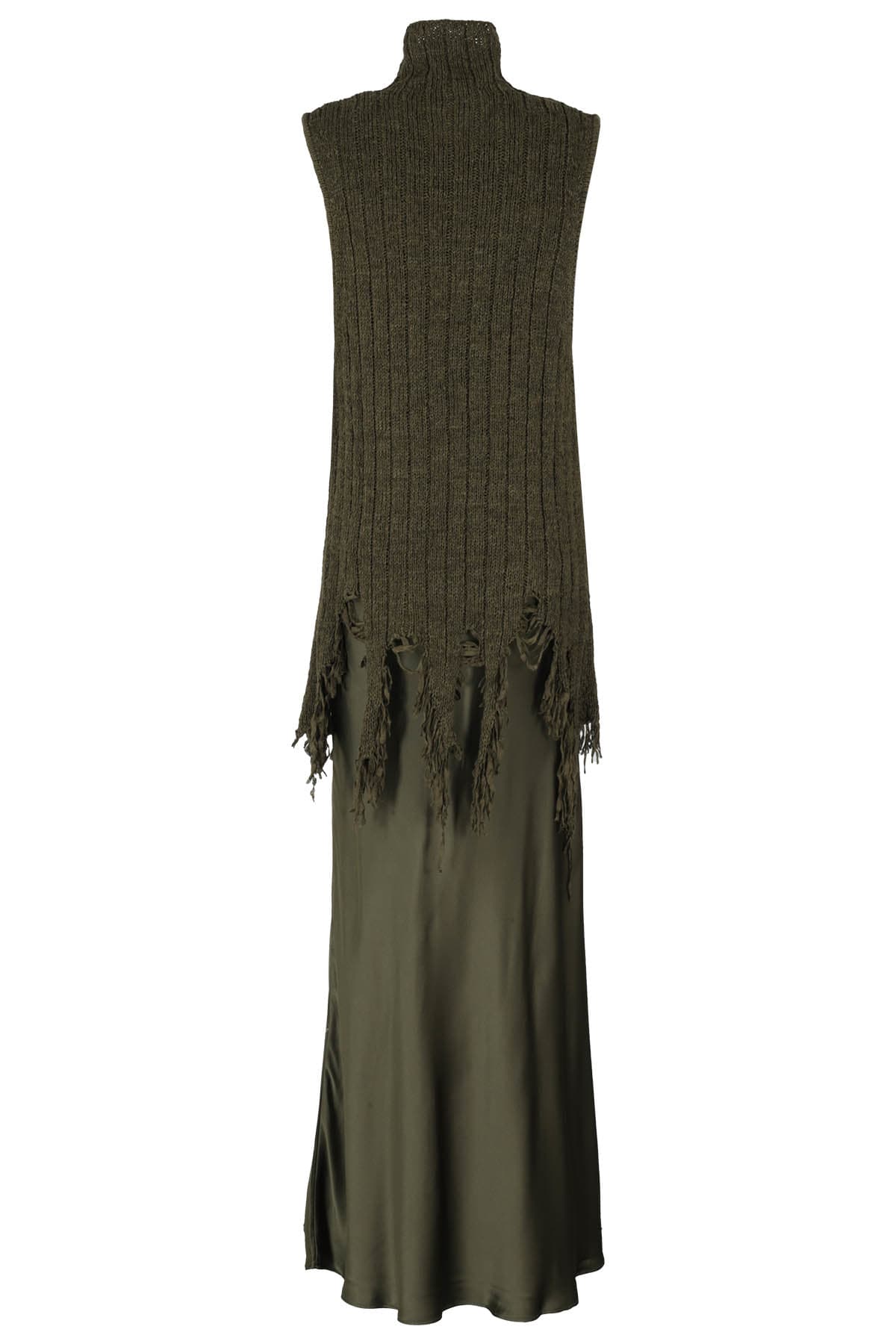 Shop Christopher Esber Relica Duo Vest Dress In Seaweed