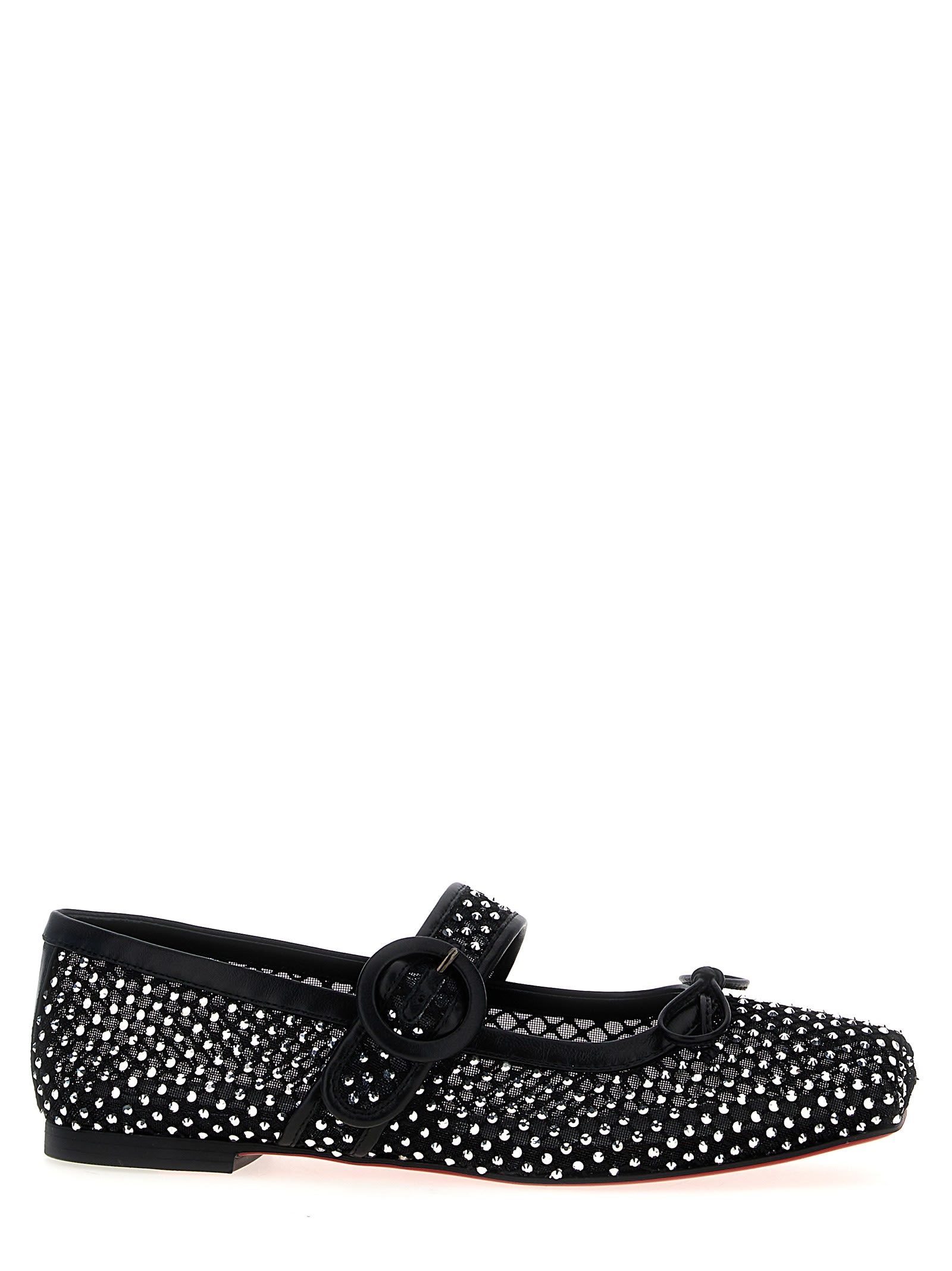 Shop Christian Louboutin Mamastrapitina Flat Ballet Flats In Black