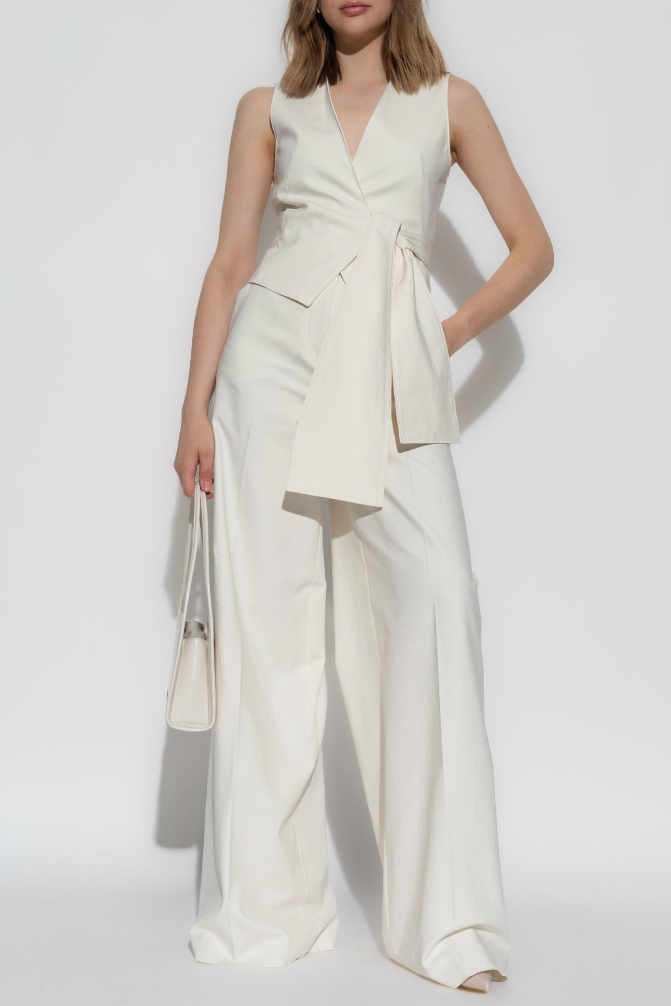 Max Mara Finish Pants In White