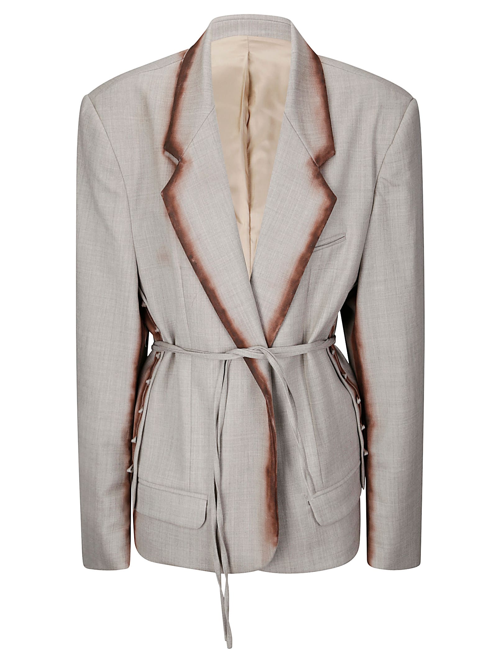 Act n.1 Deconstructed Shadow Corset Wool Blazer